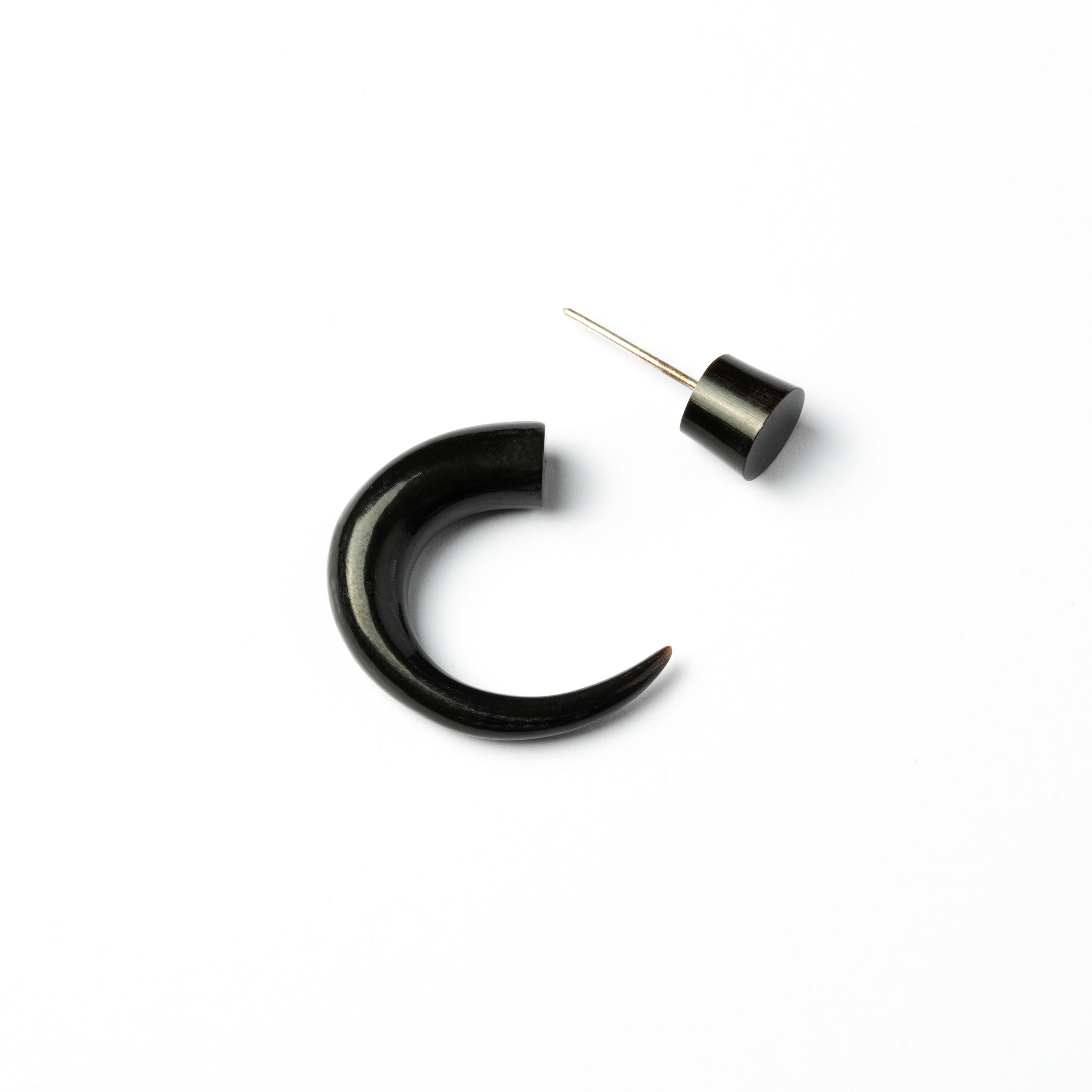 Las Dalias Fake Gauge Earrings -  horn