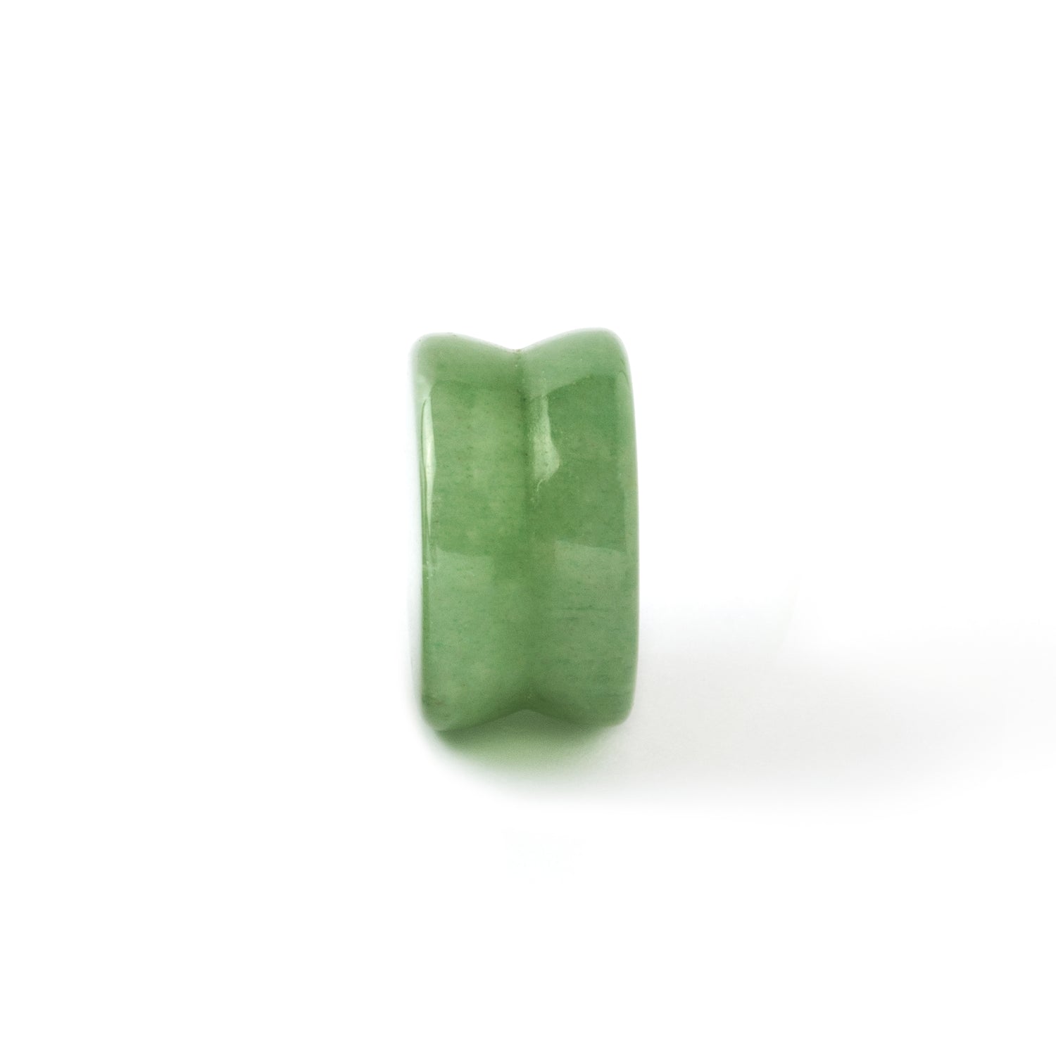 Light Jade stone plug side view