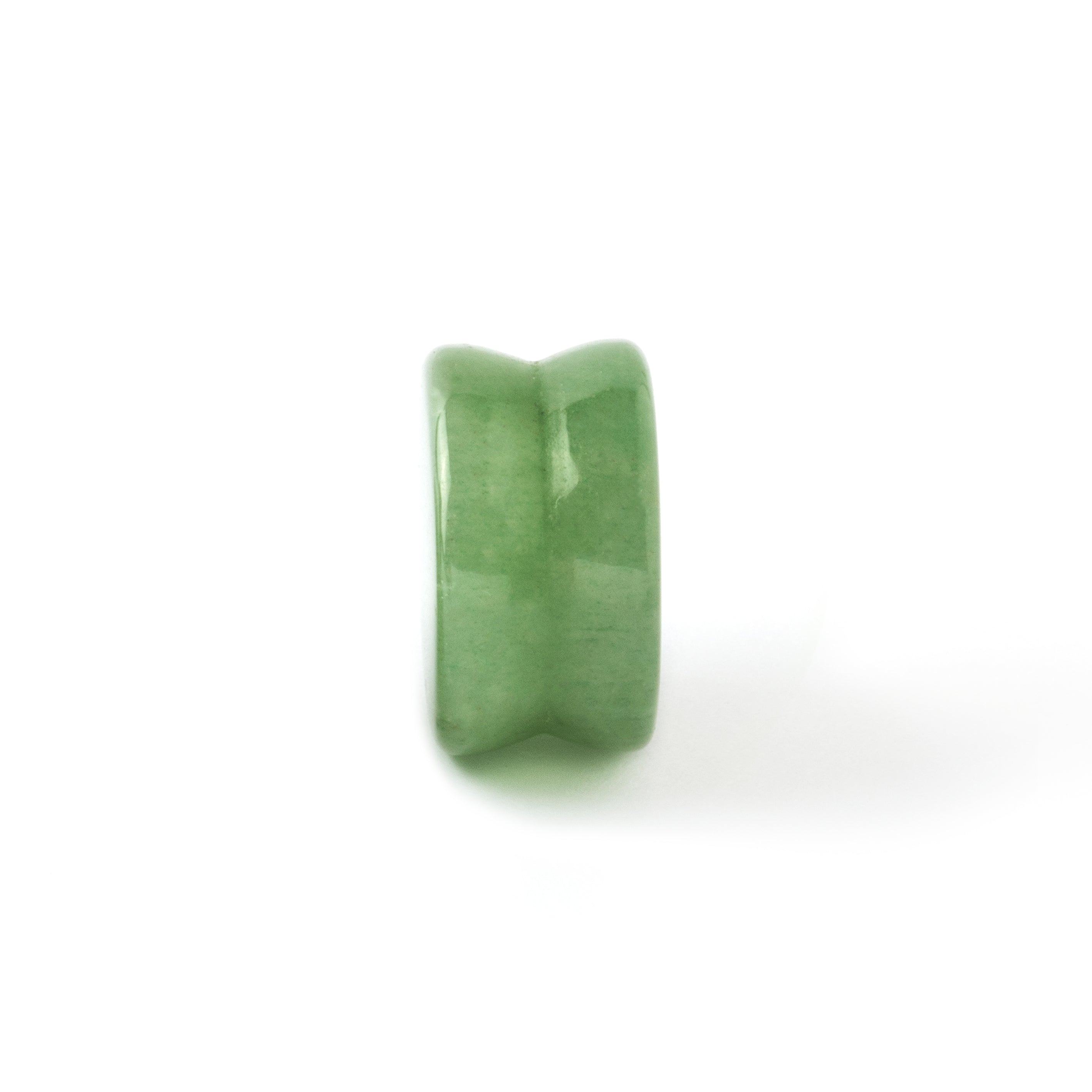 Light Jade stone plug side view
