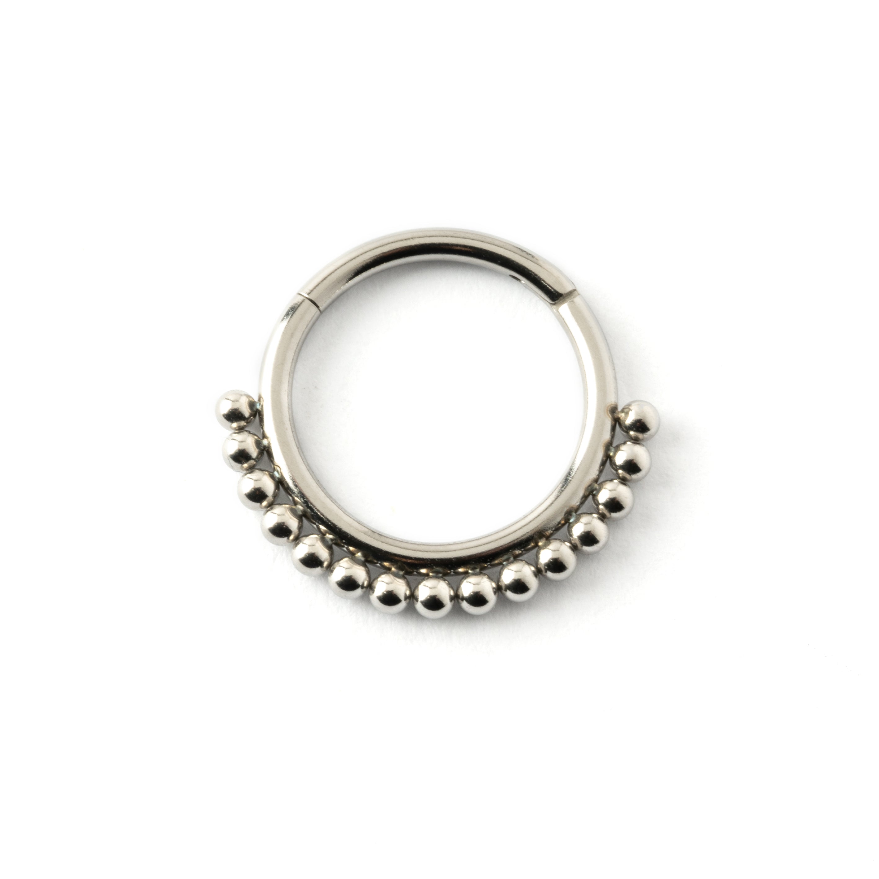 Stainless steel clearance septum clicker