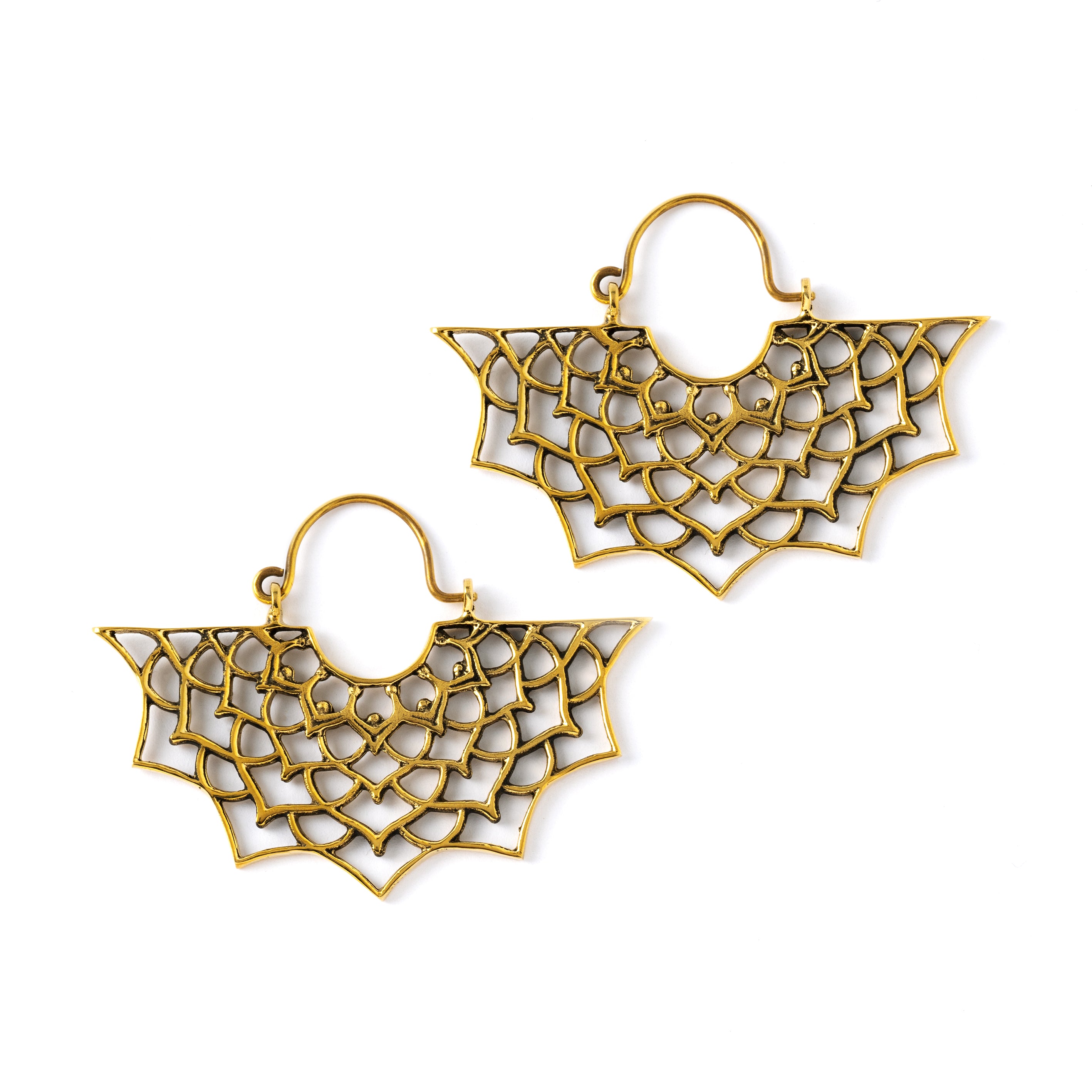 Lotus Fan Earrings frontal view