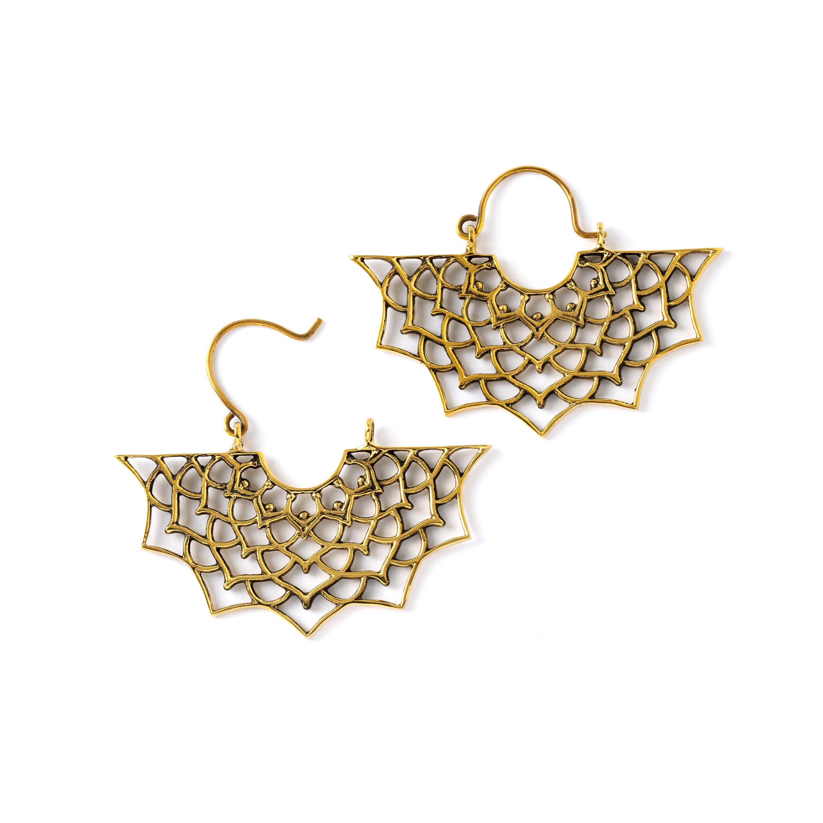 Lotus Fan Earring closure view