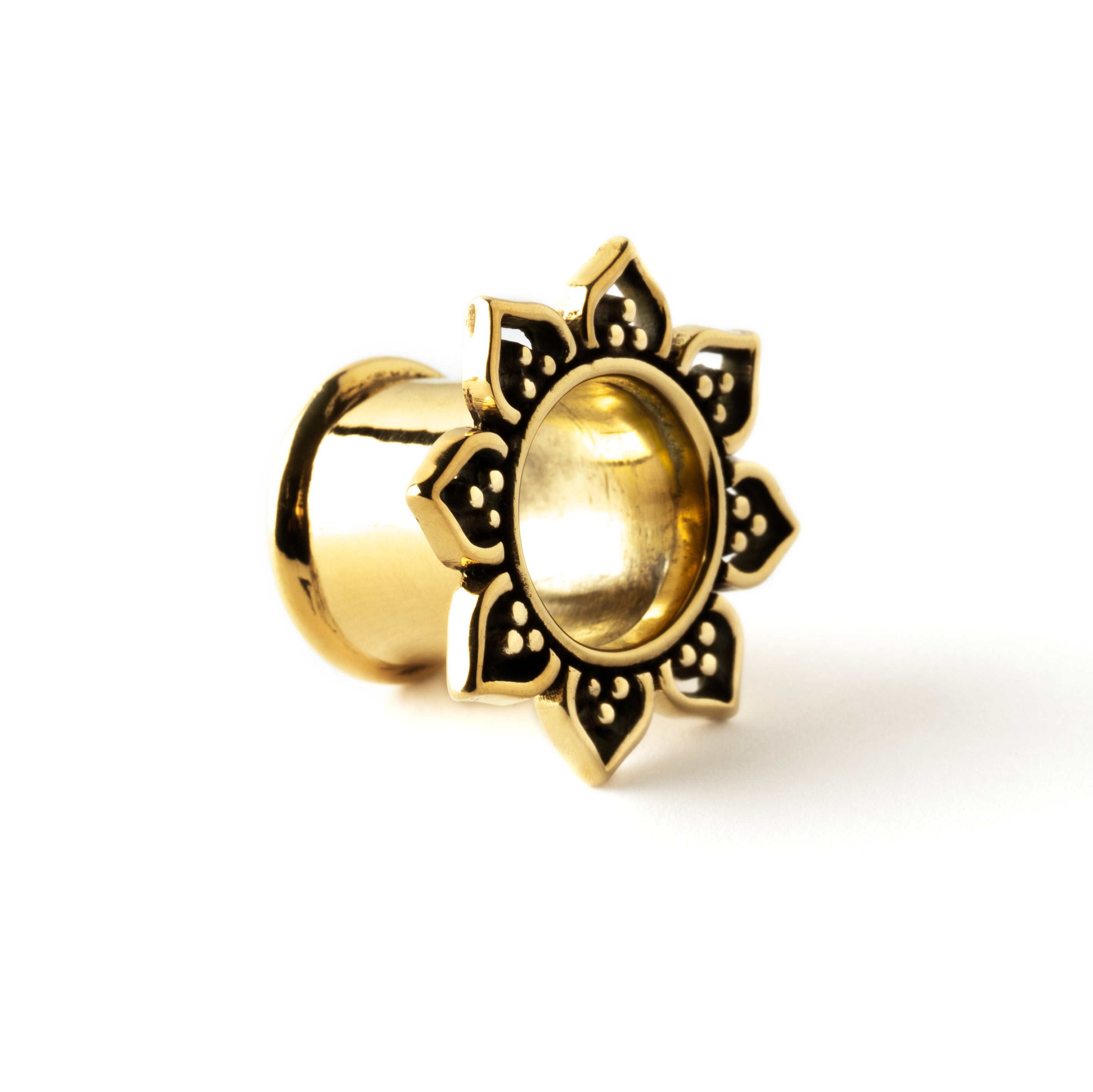 Iriya golden lotus petals plug tunnel right side view