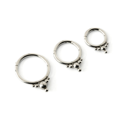 6mm, 8mm, 10mm surgical steel Malee septum clickers
