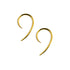 pair of golden brass wire hook earrings side view