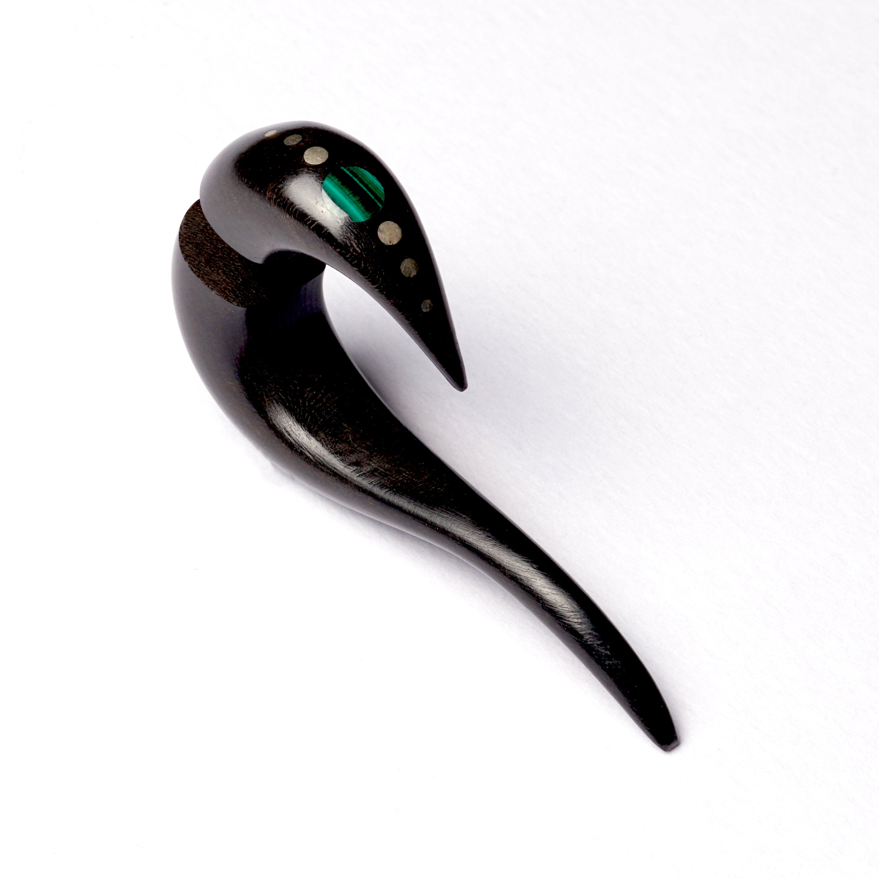 Maui Wood Earrings with Set Stones