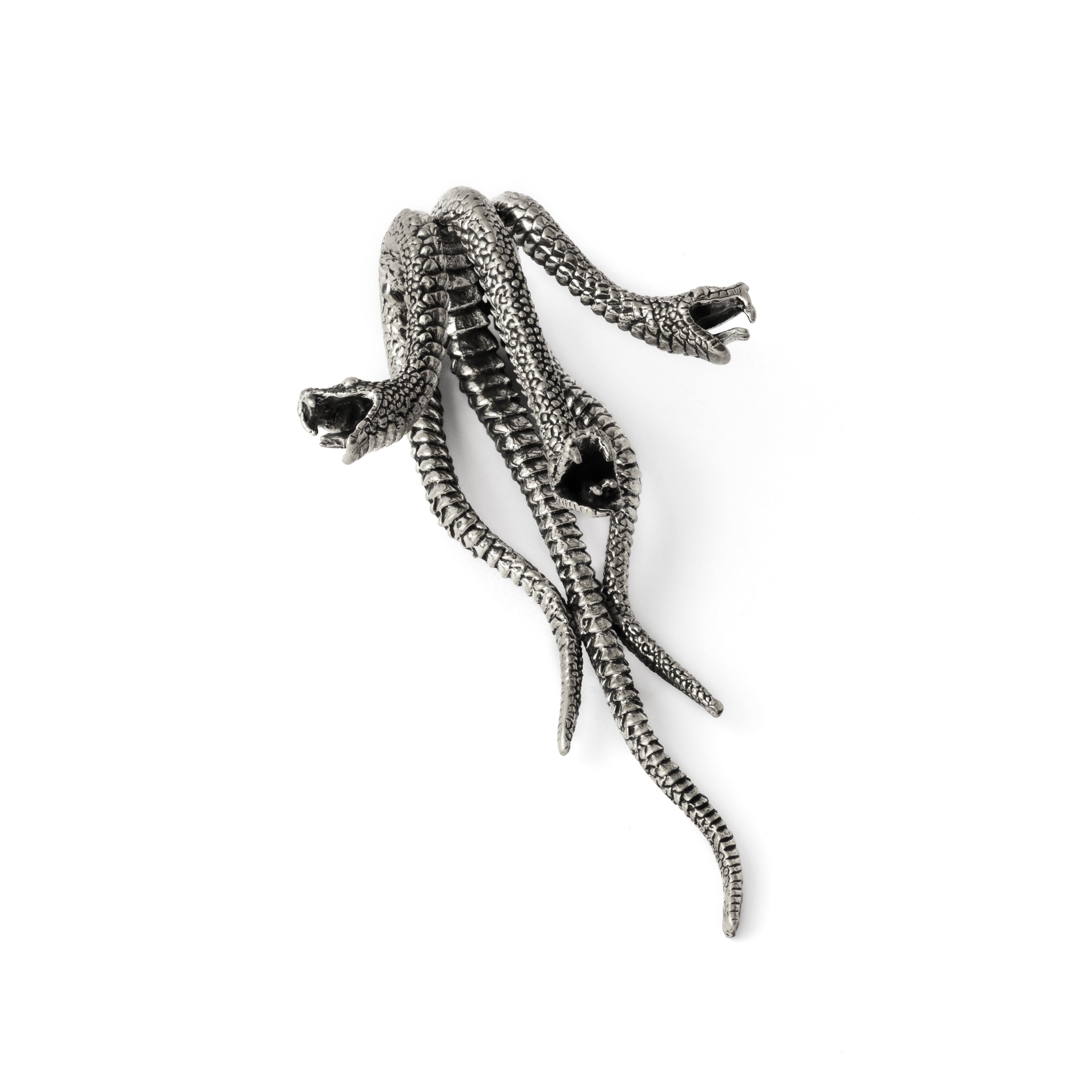 silver colour three snakes hook ear weight hangers