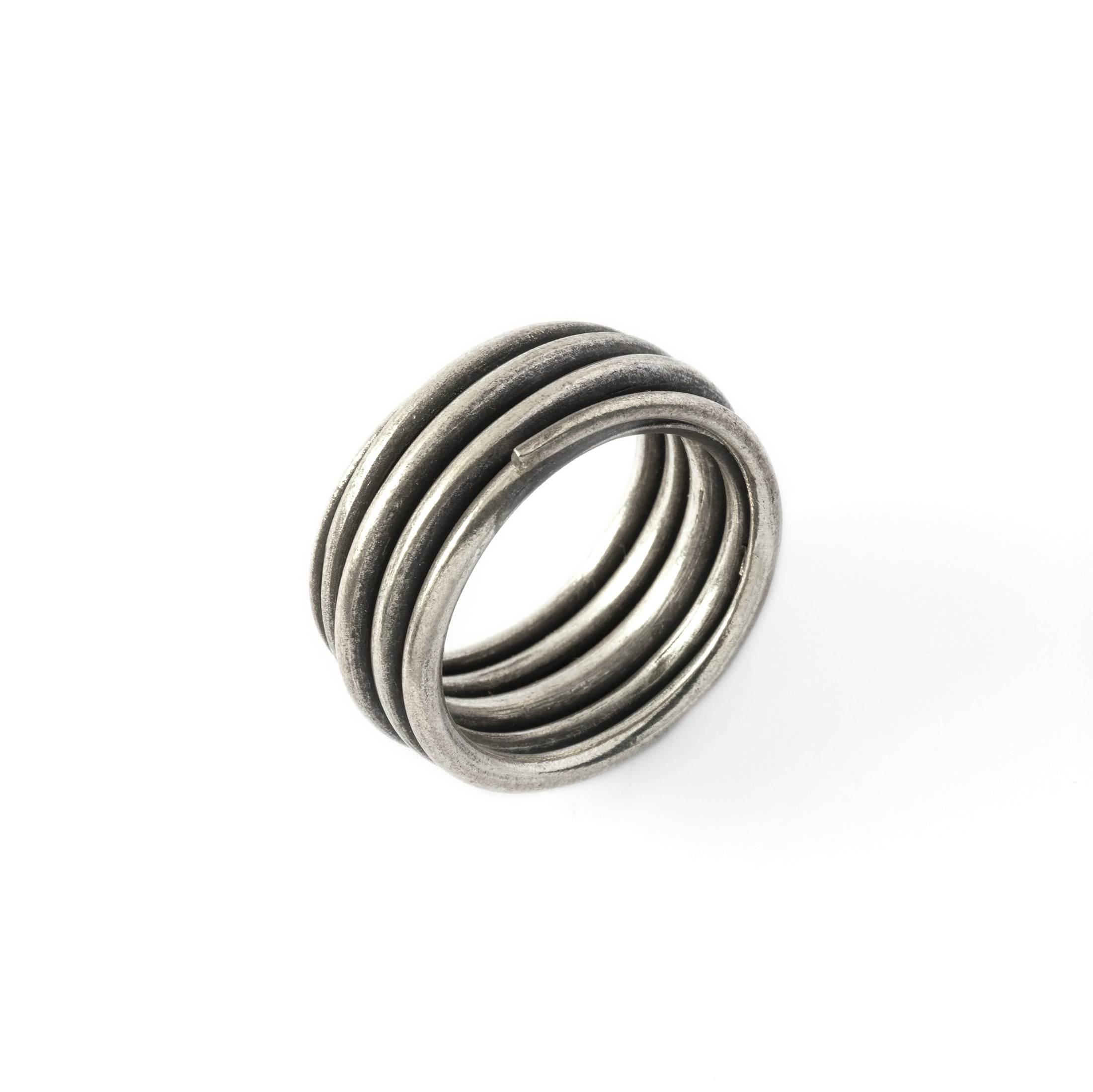 Pichai Tribal Silver Ring side view
