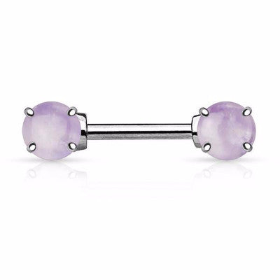 Surgical Steel Barbell with set Stone