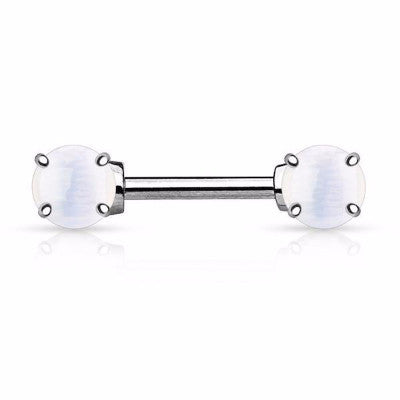 Surgical Steel Barbell with set Stone