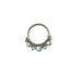 Neptune surgical steel septum clicker with white Opal frontal view