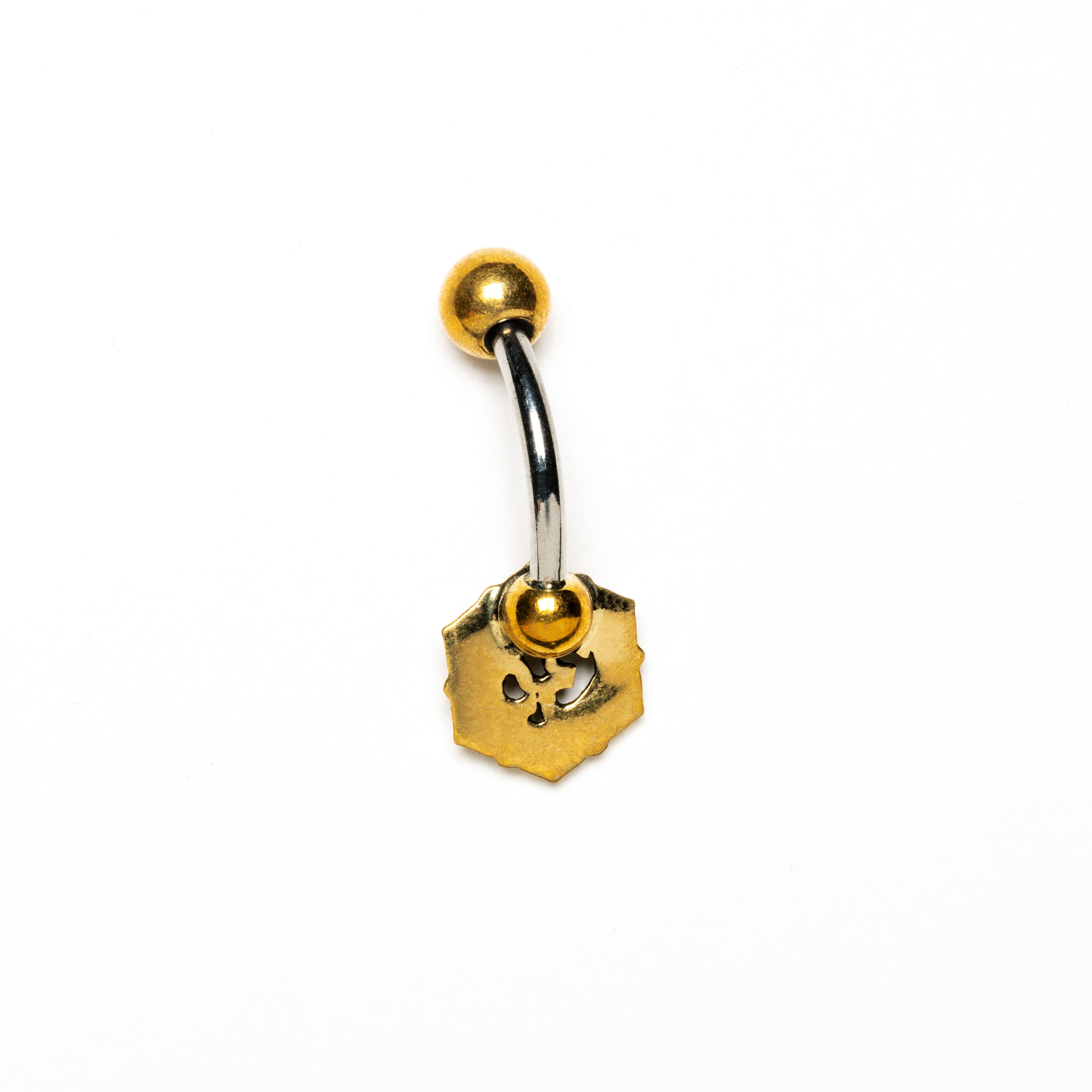 Om Belly Piercing back view
