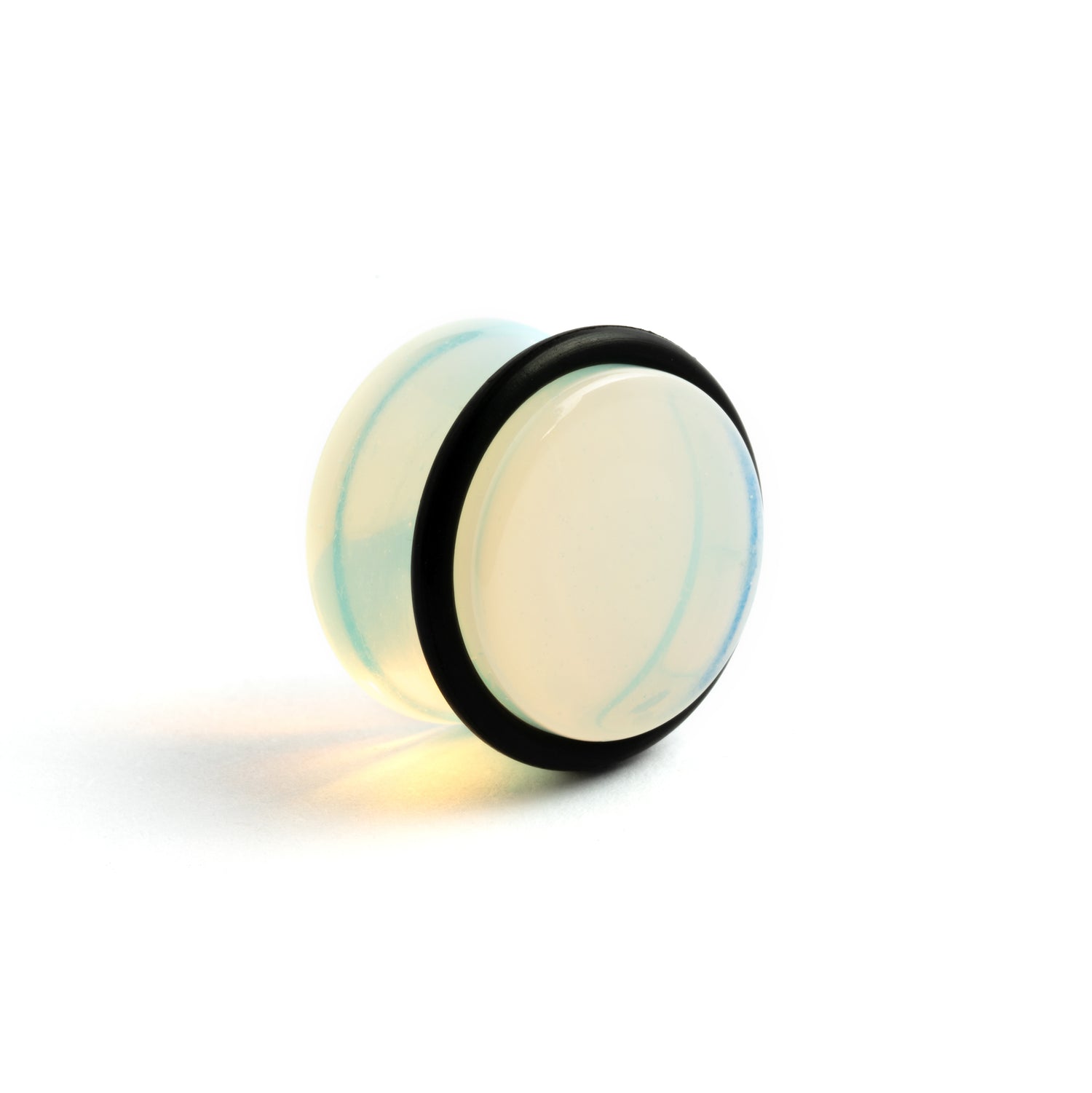 Single flare Opalite stone ear plug back view
