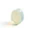 single Opalite teardrop ear plug front right side view