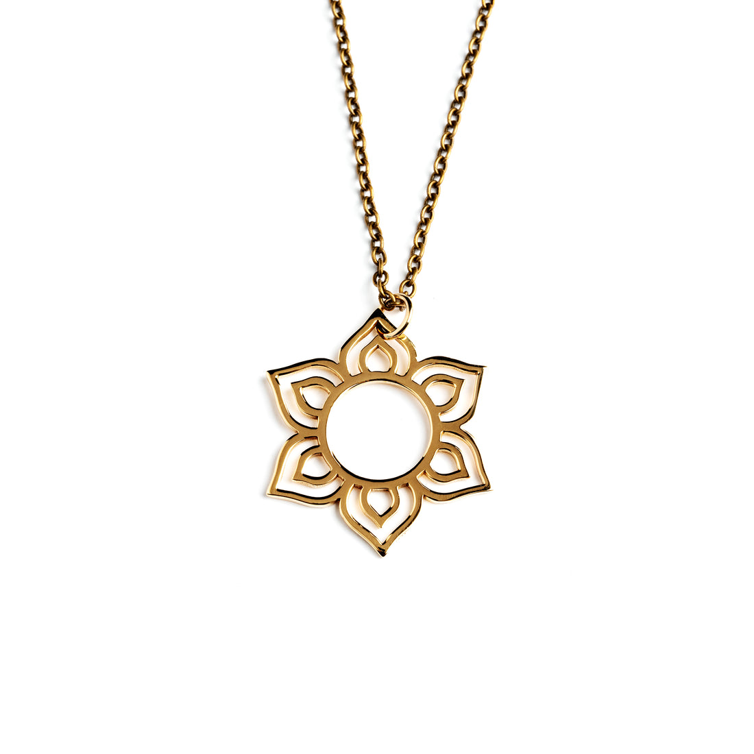 Gold Plated Silver Lotus Petals Pendant