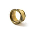 single Ouroboros golden brass ear tunnels
