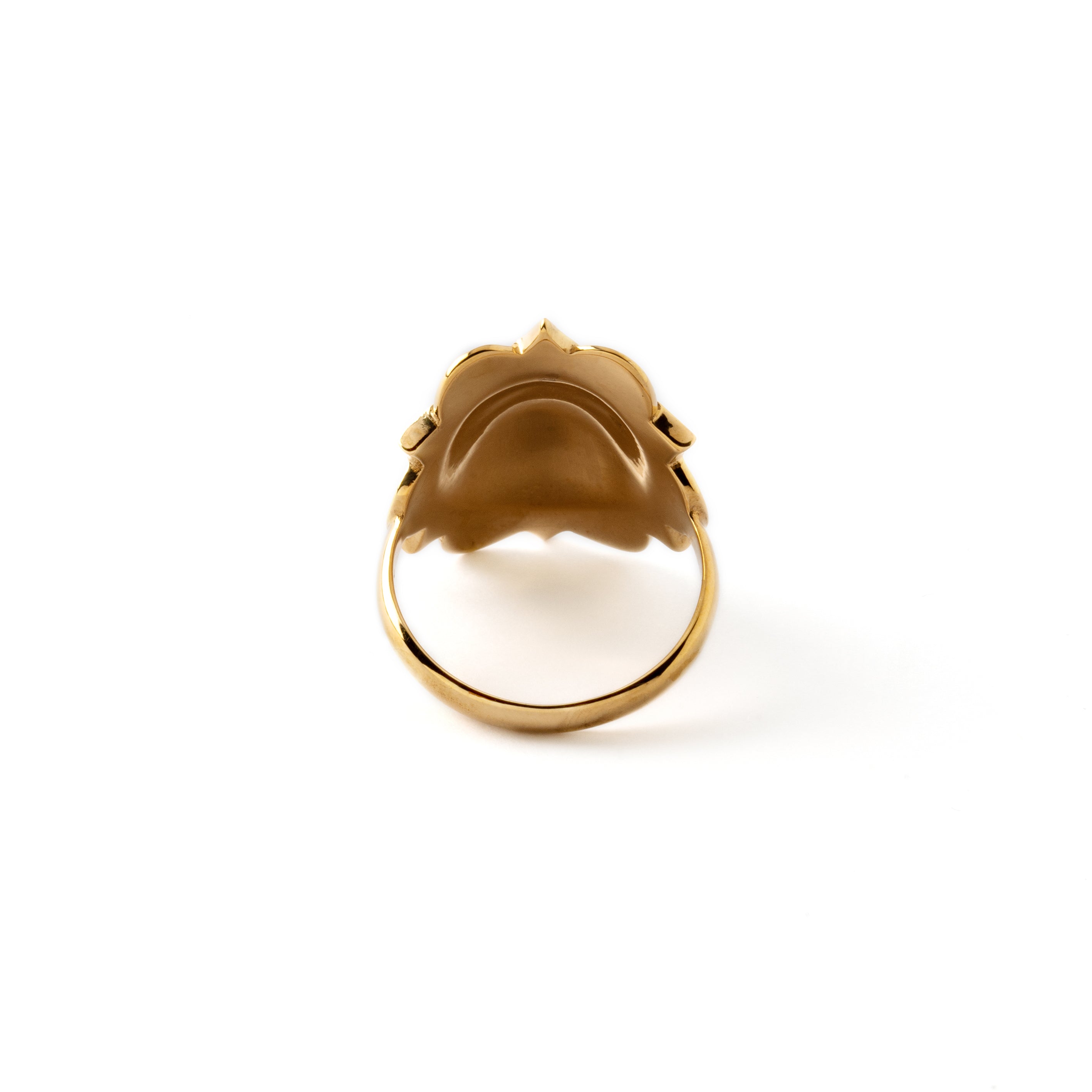 bronze Padma Mandala ring back side view