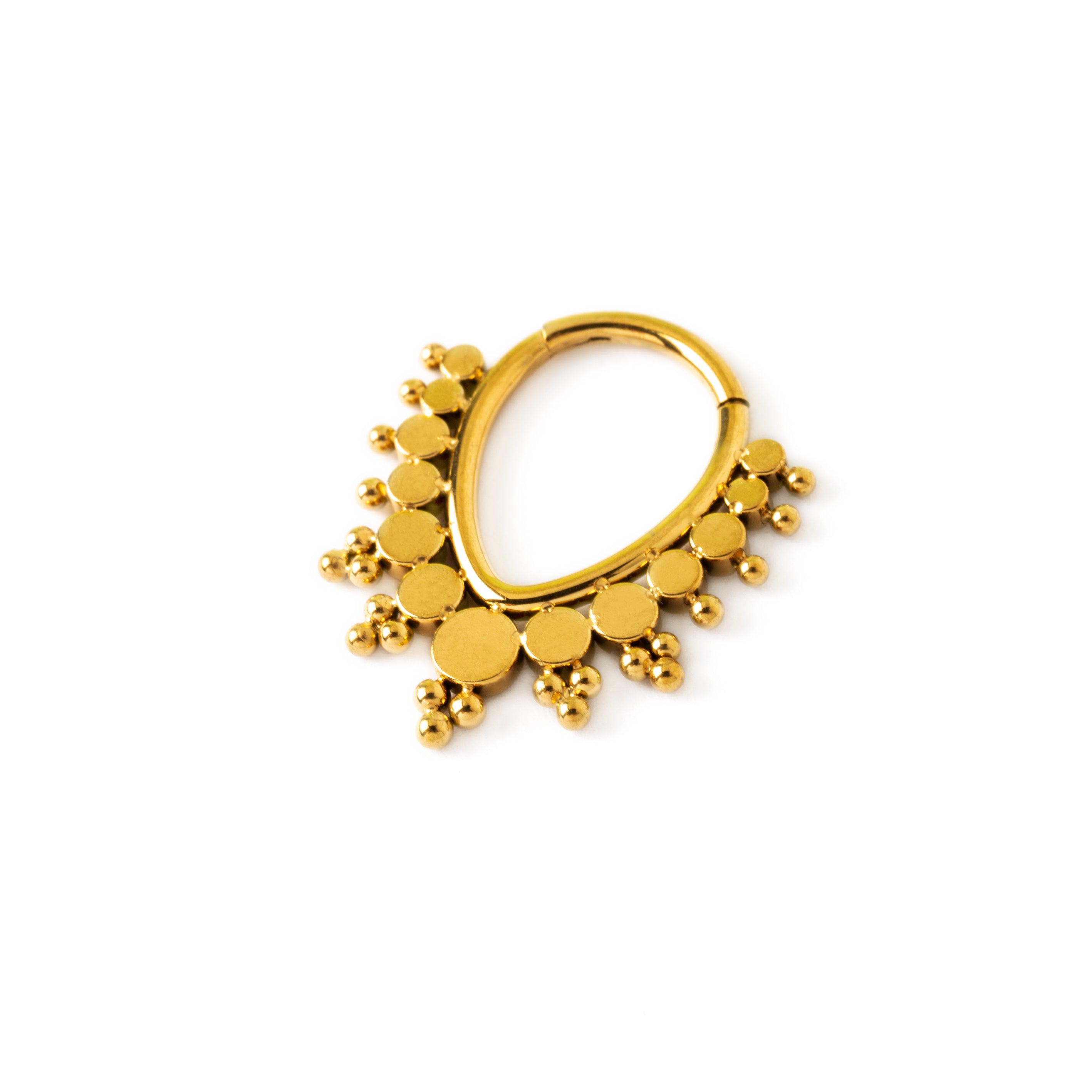 Prisha Golden septum clicker left side view