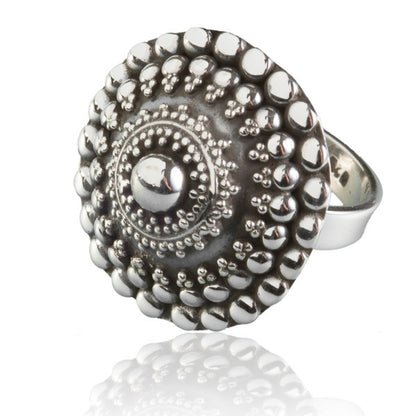 Ornamented Silver Ring - Tribu

