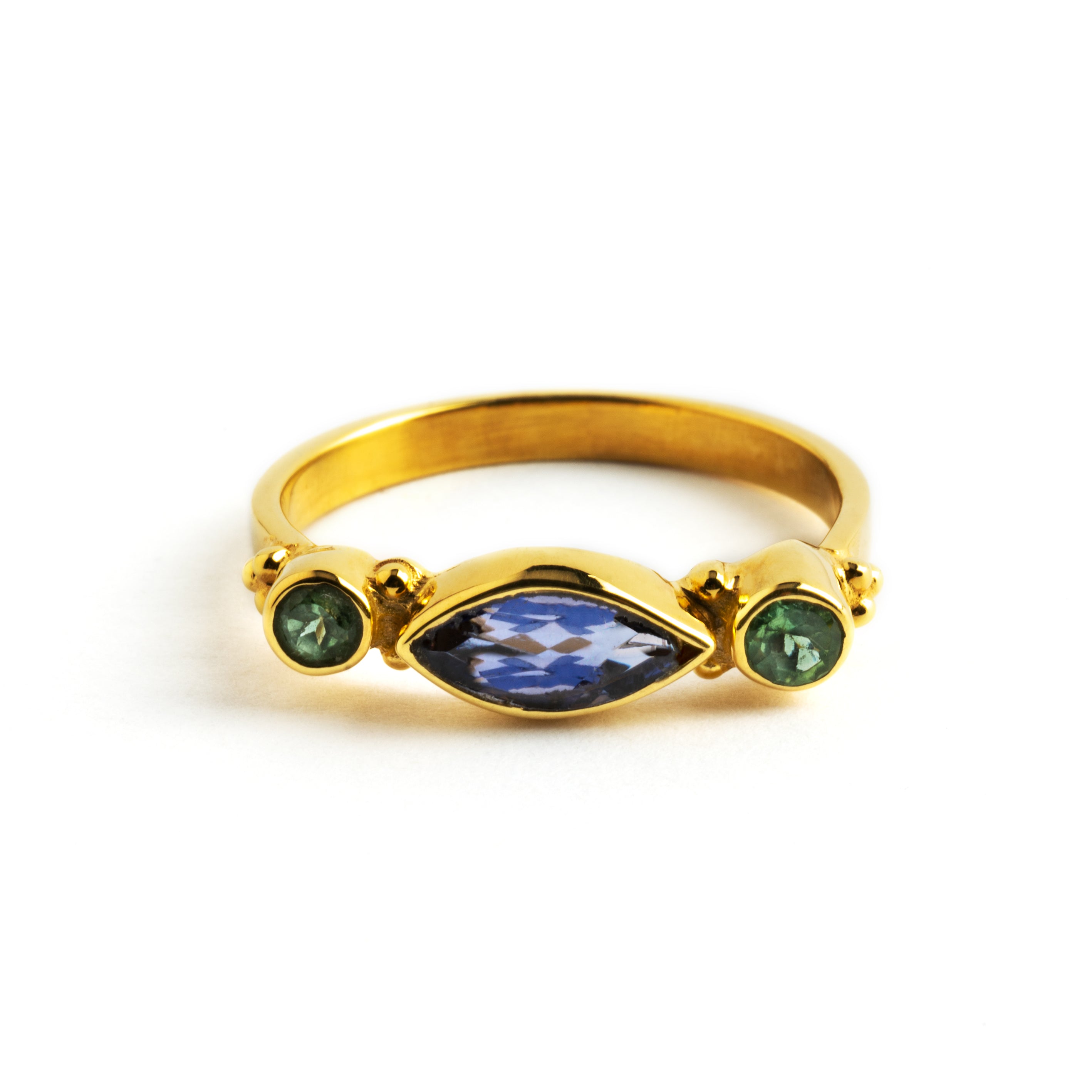 Rishi Liolite & Turmaline Ring