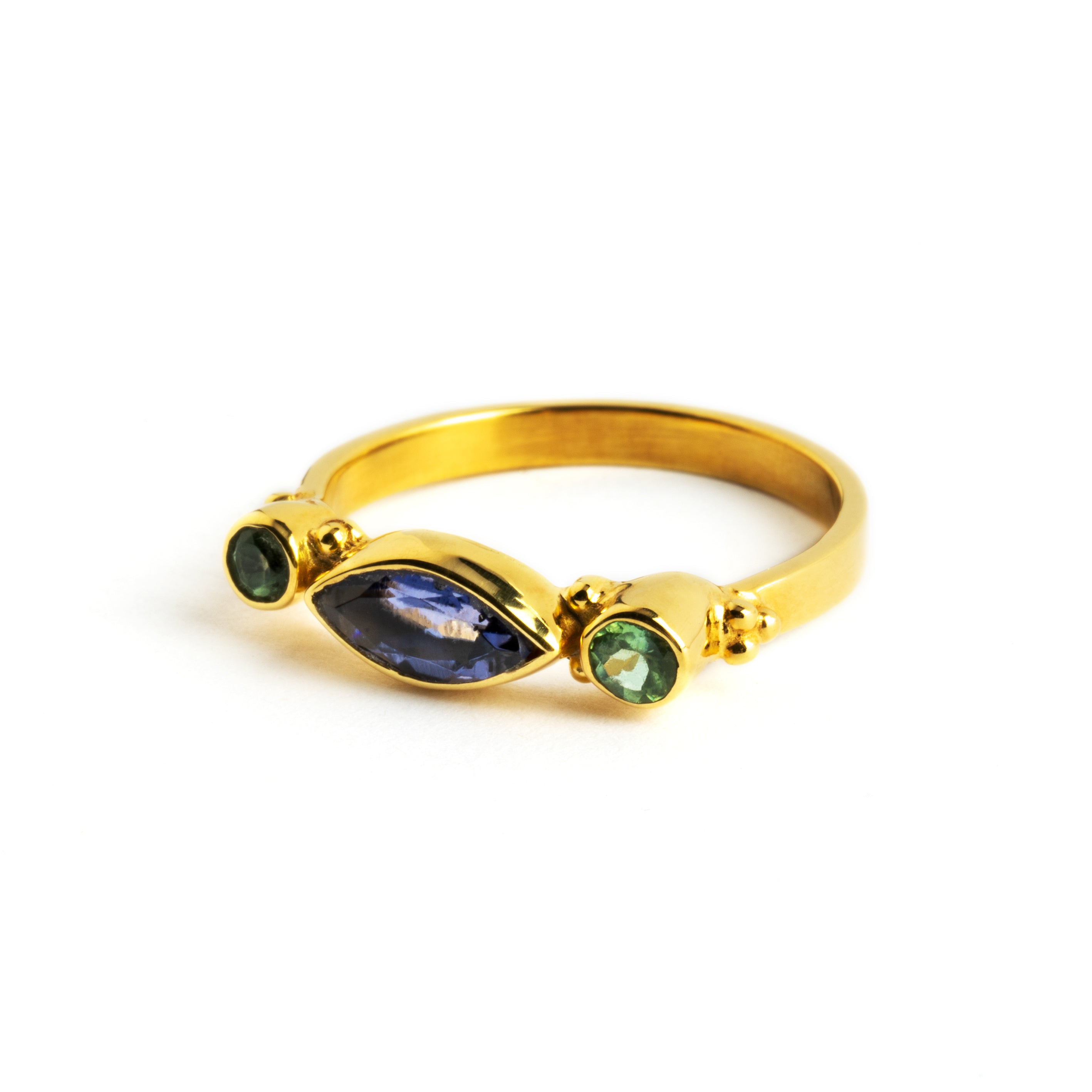 Rishi Liolite & Turmaline Ring