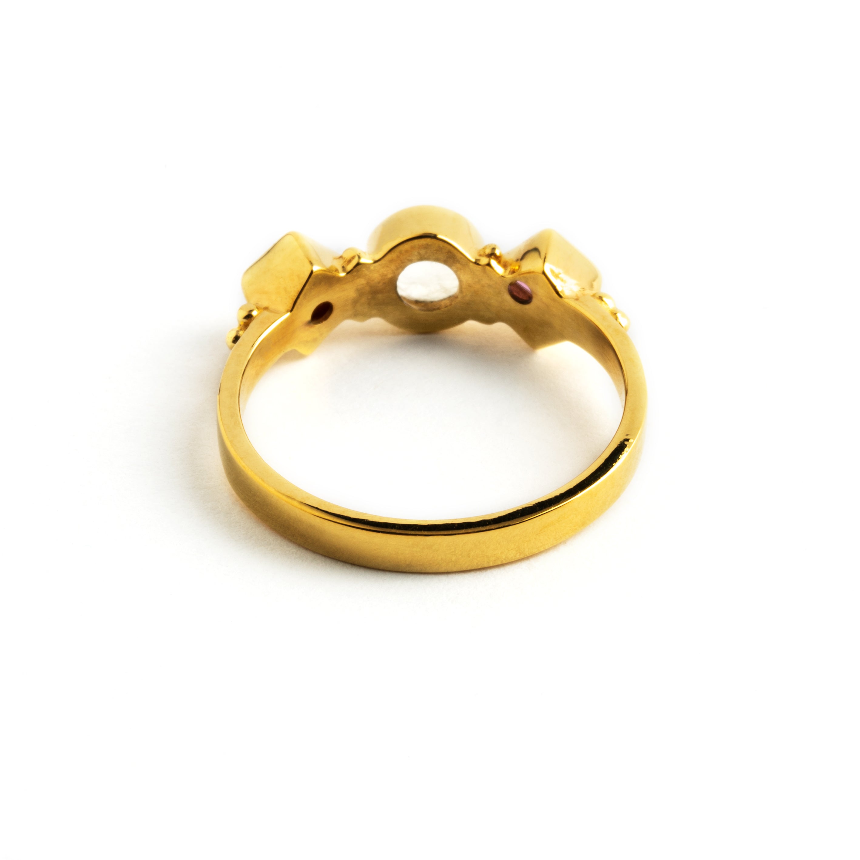 Rishi Moonstone & Turmaline Ring