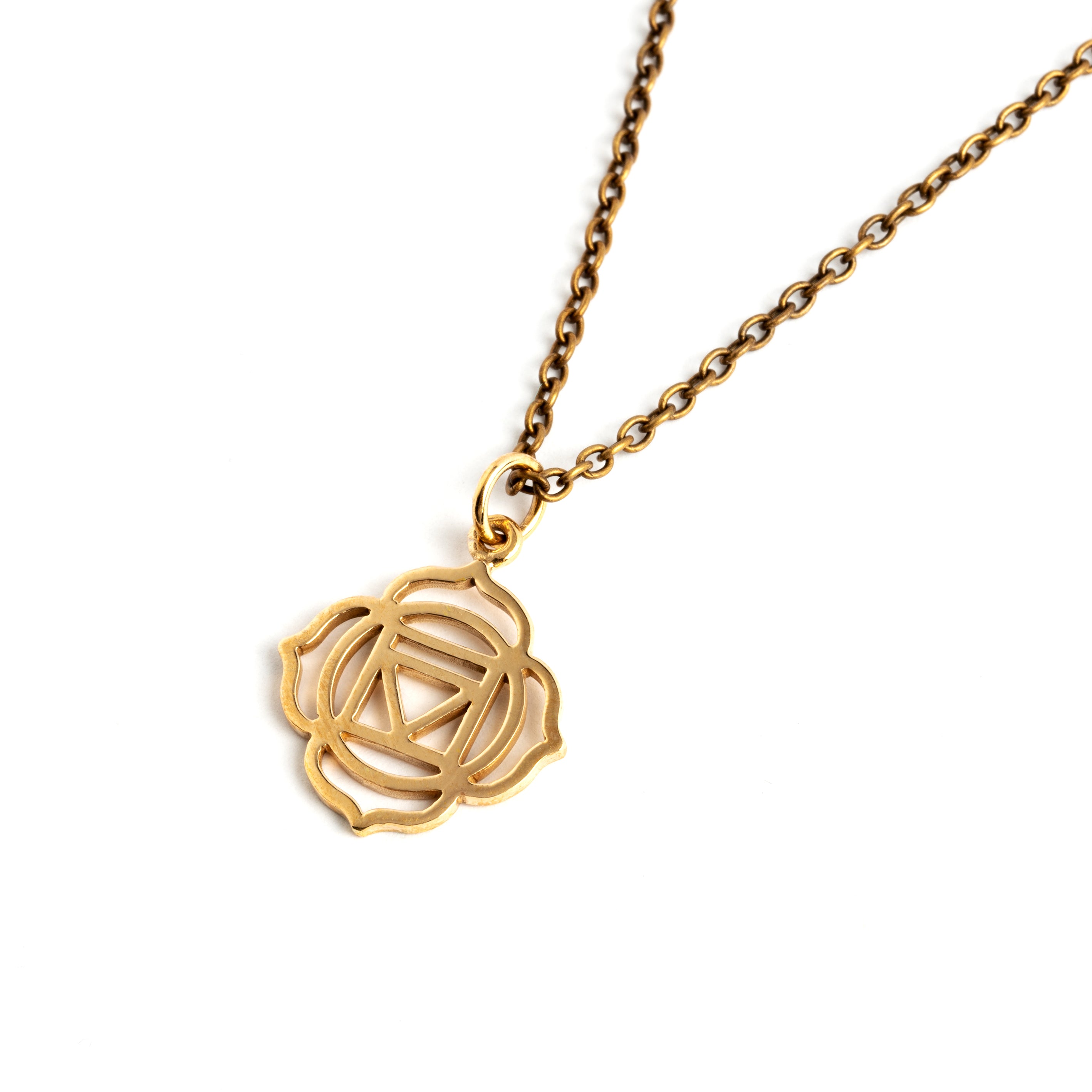 Root Chakra Bronze Charm necklace right side view