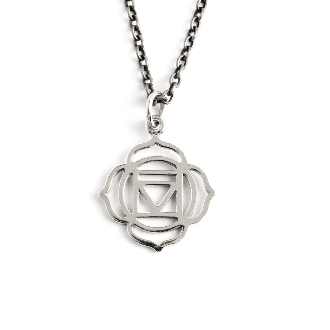 Silver Root Chakra Charm frontal view