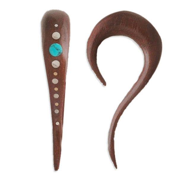 Maui Wooden Dotted Ear Stretchers