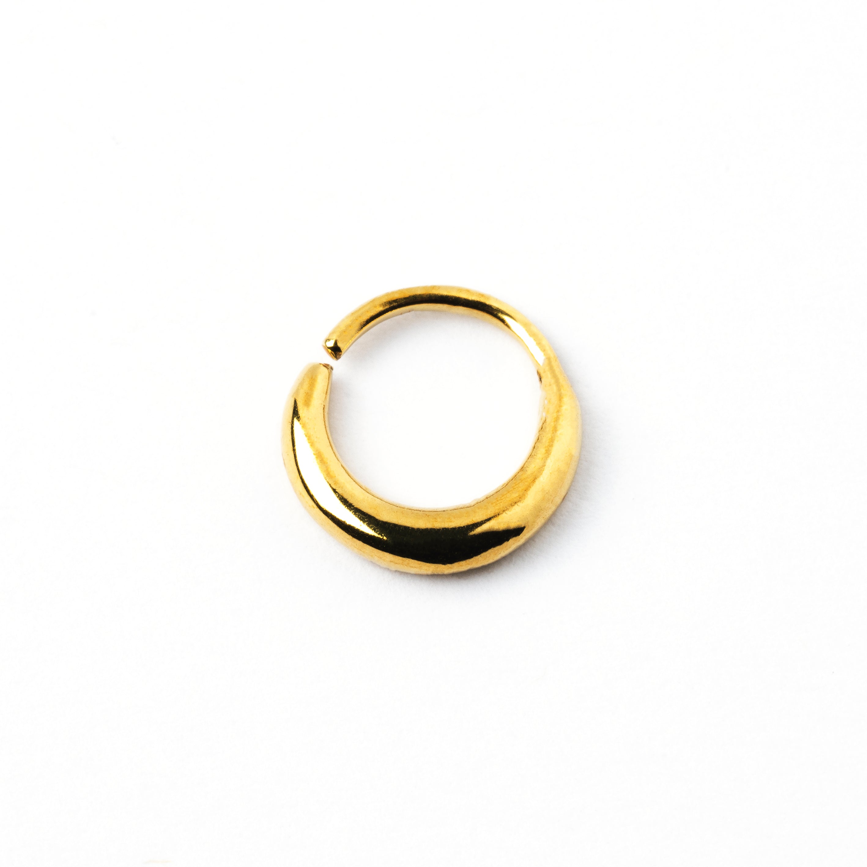 golden brass Rajasthan septum ring frontal view