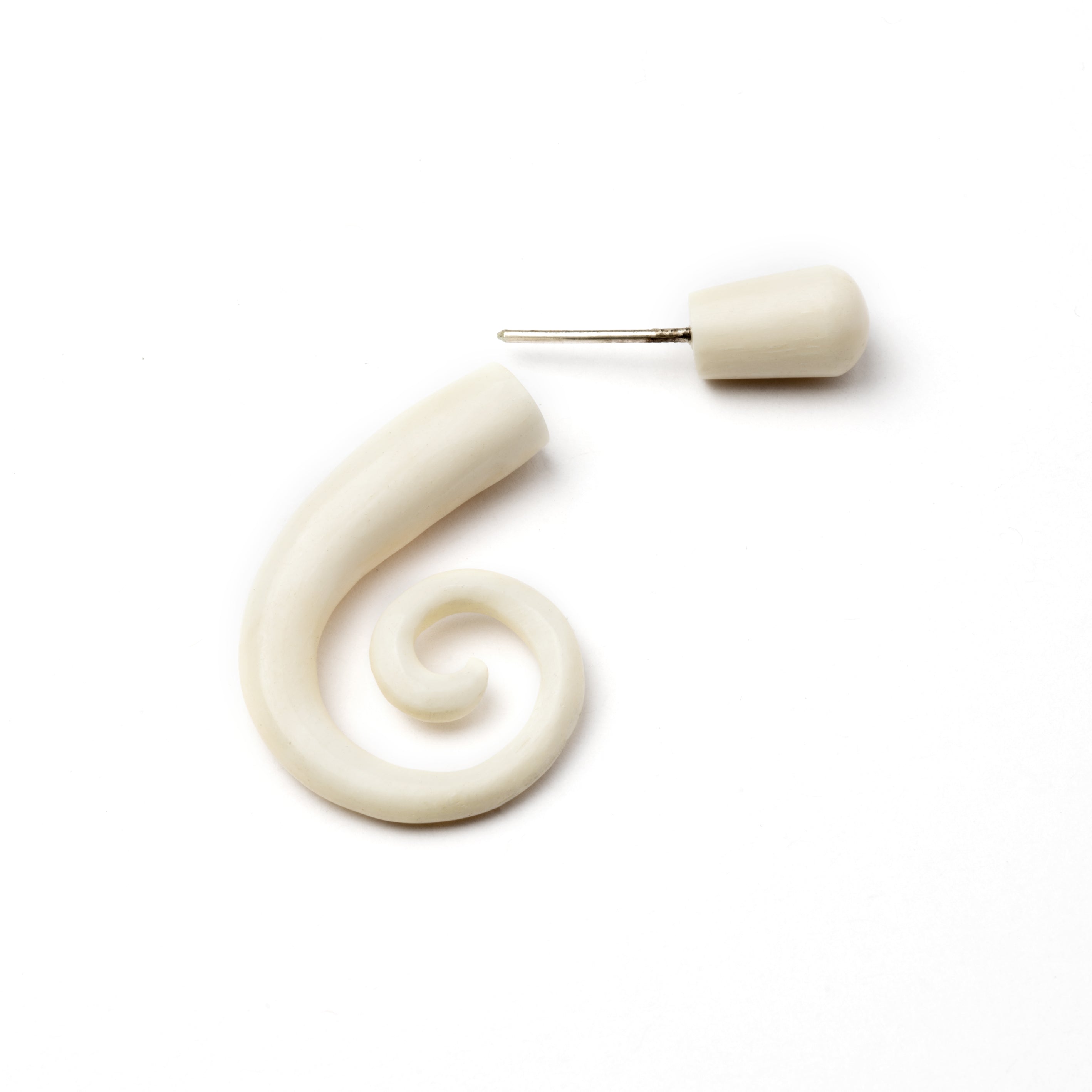 Shoreditch Bone Fake Gauge Earring- bone 