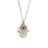 Hamsa Evil Eye Charm in silver  frontal view