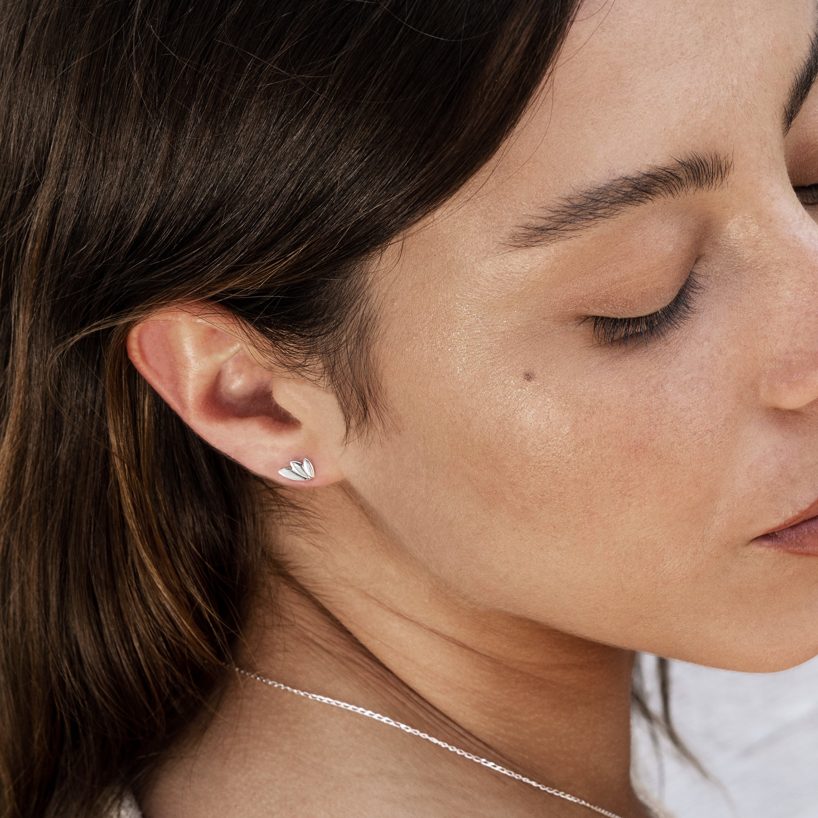 Silver Flow Studs | Tribu London