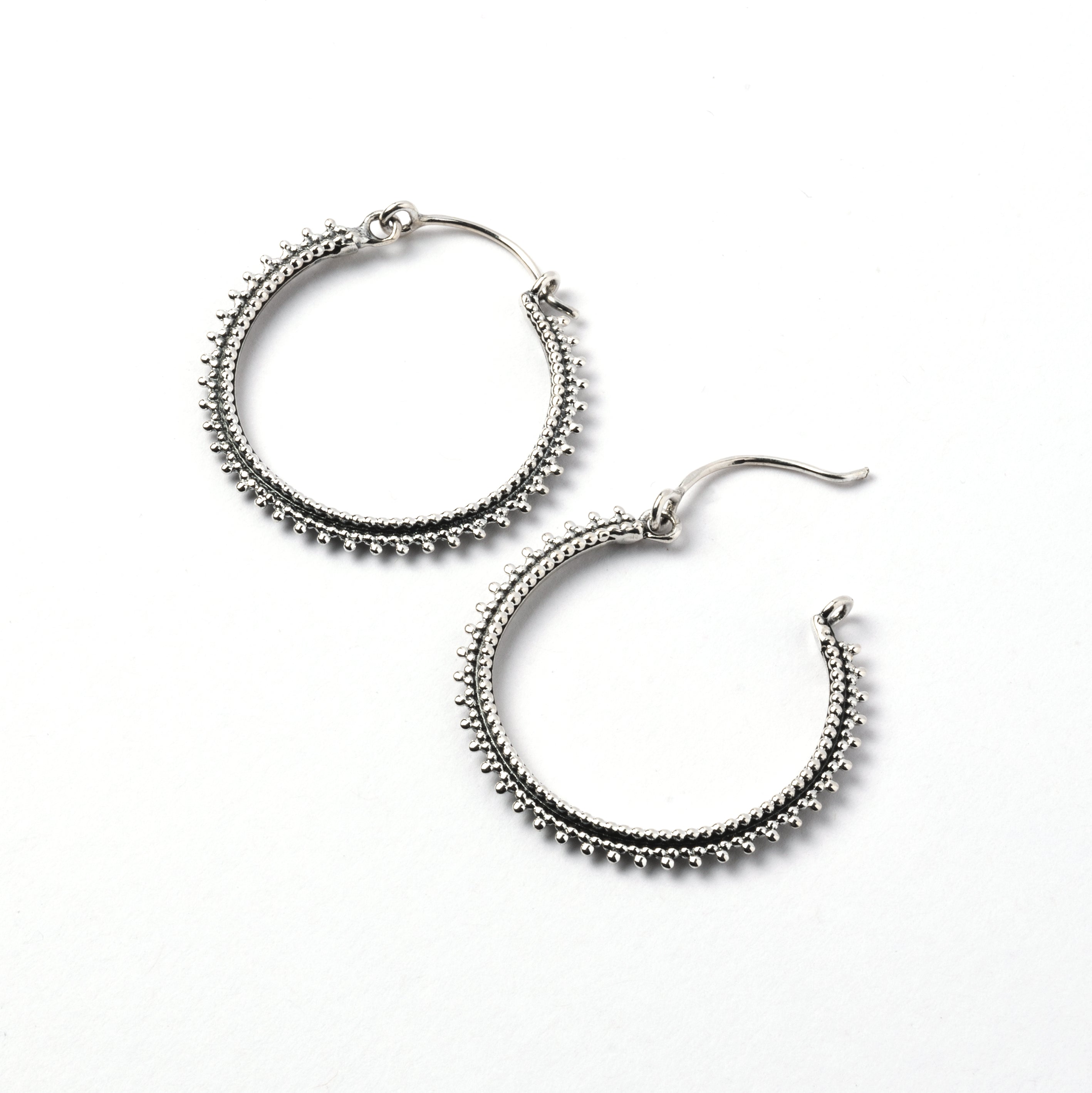 Indian Silver Hoops