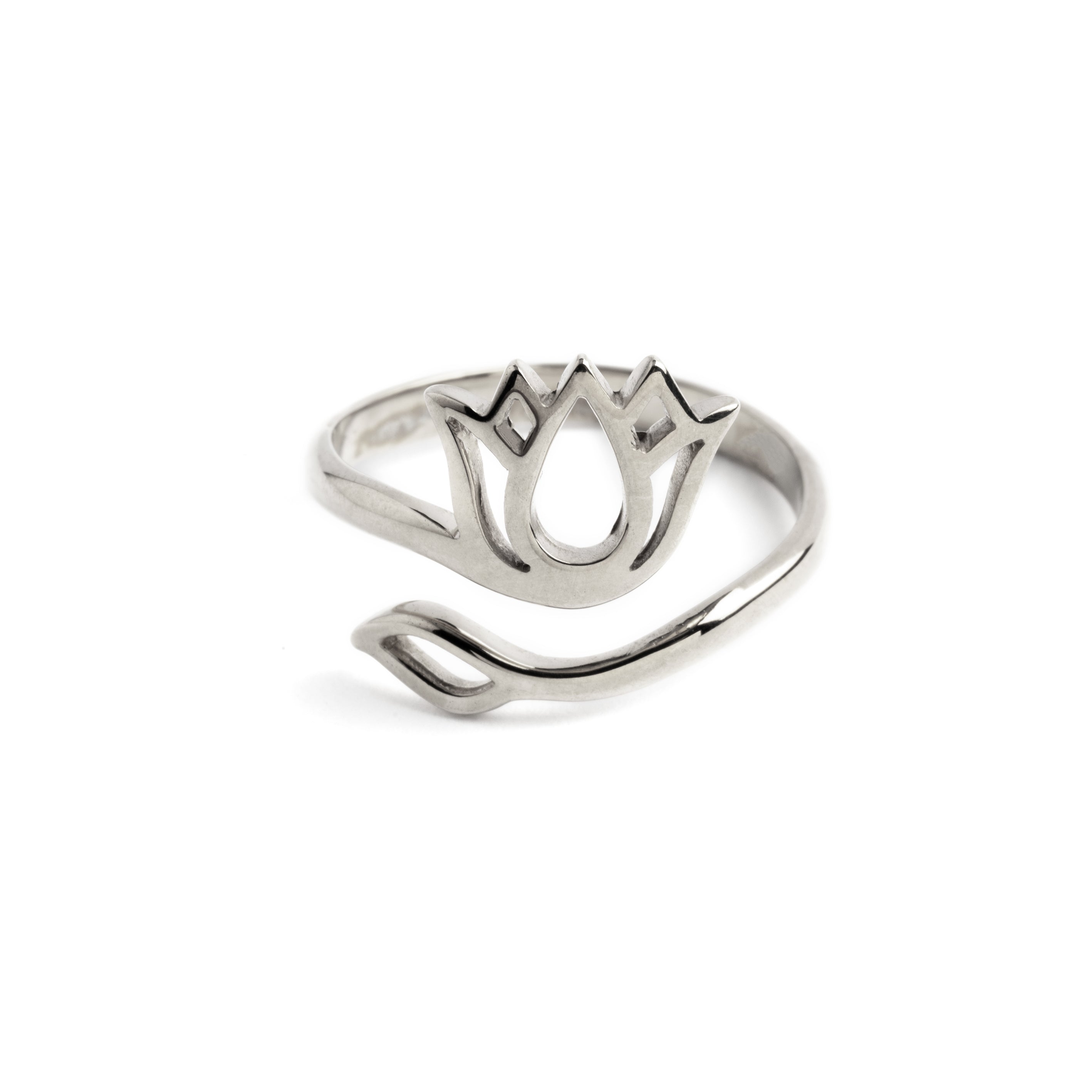 Silver lotus hot sale flower ring