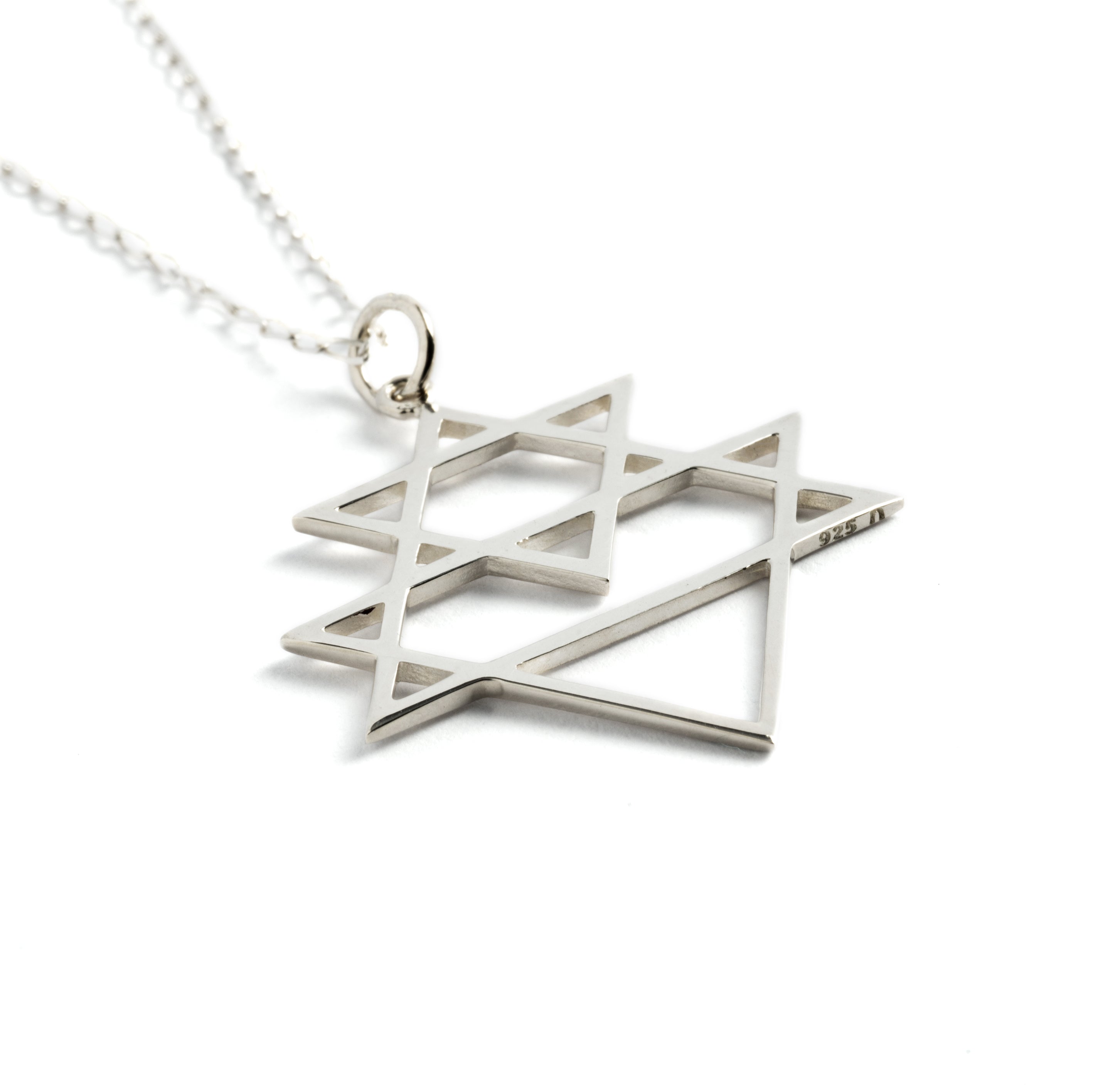 Open Sri Yantra Necklace left side view