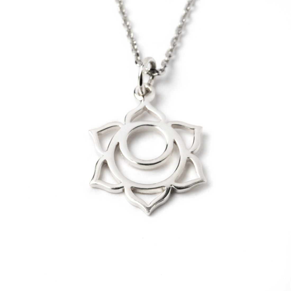 Sterling Silver Sacral Chakra Charm Necklace. The sacral chakra is the second chakra out of seven in the body&