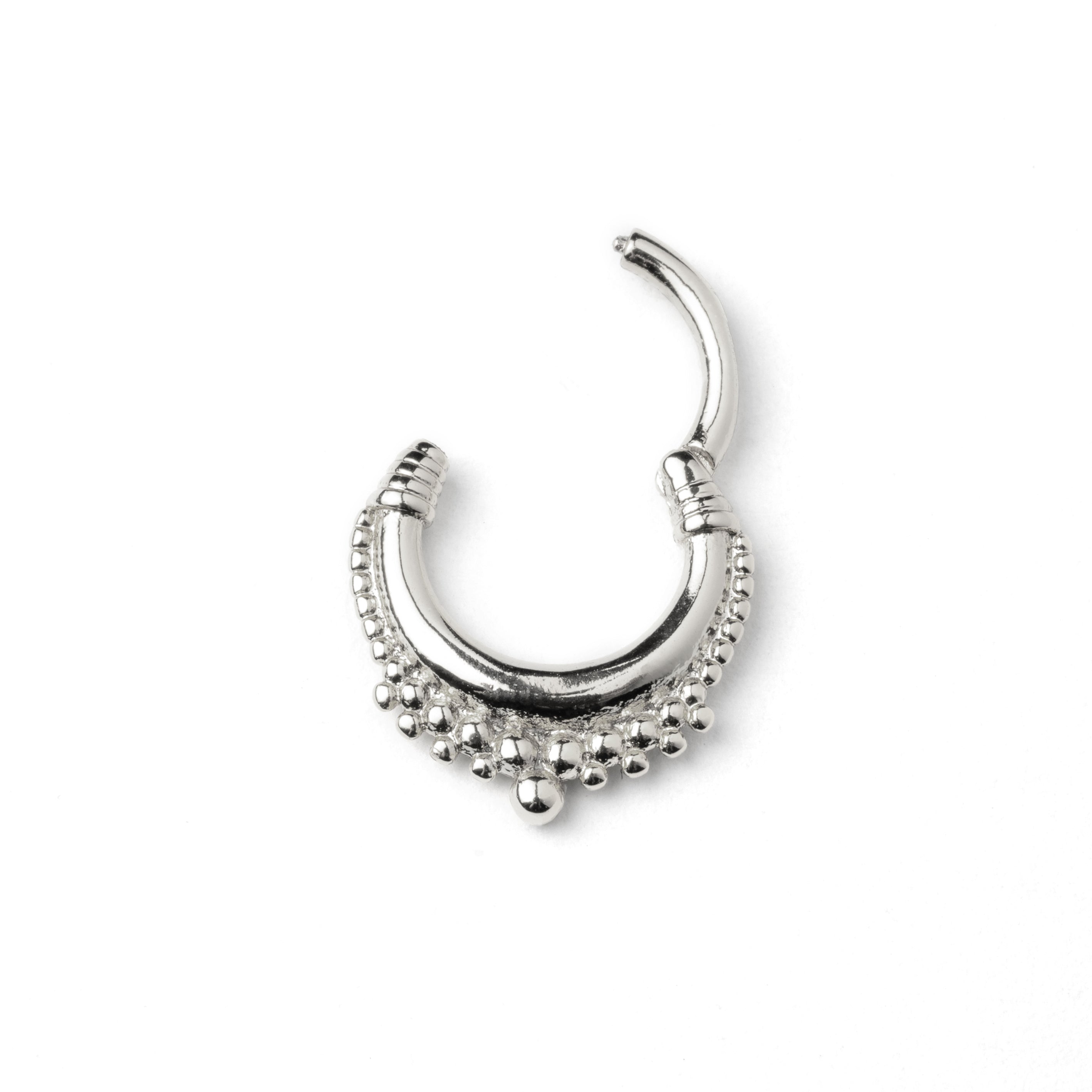 Meena surgical steel septum clicker hinged segment view