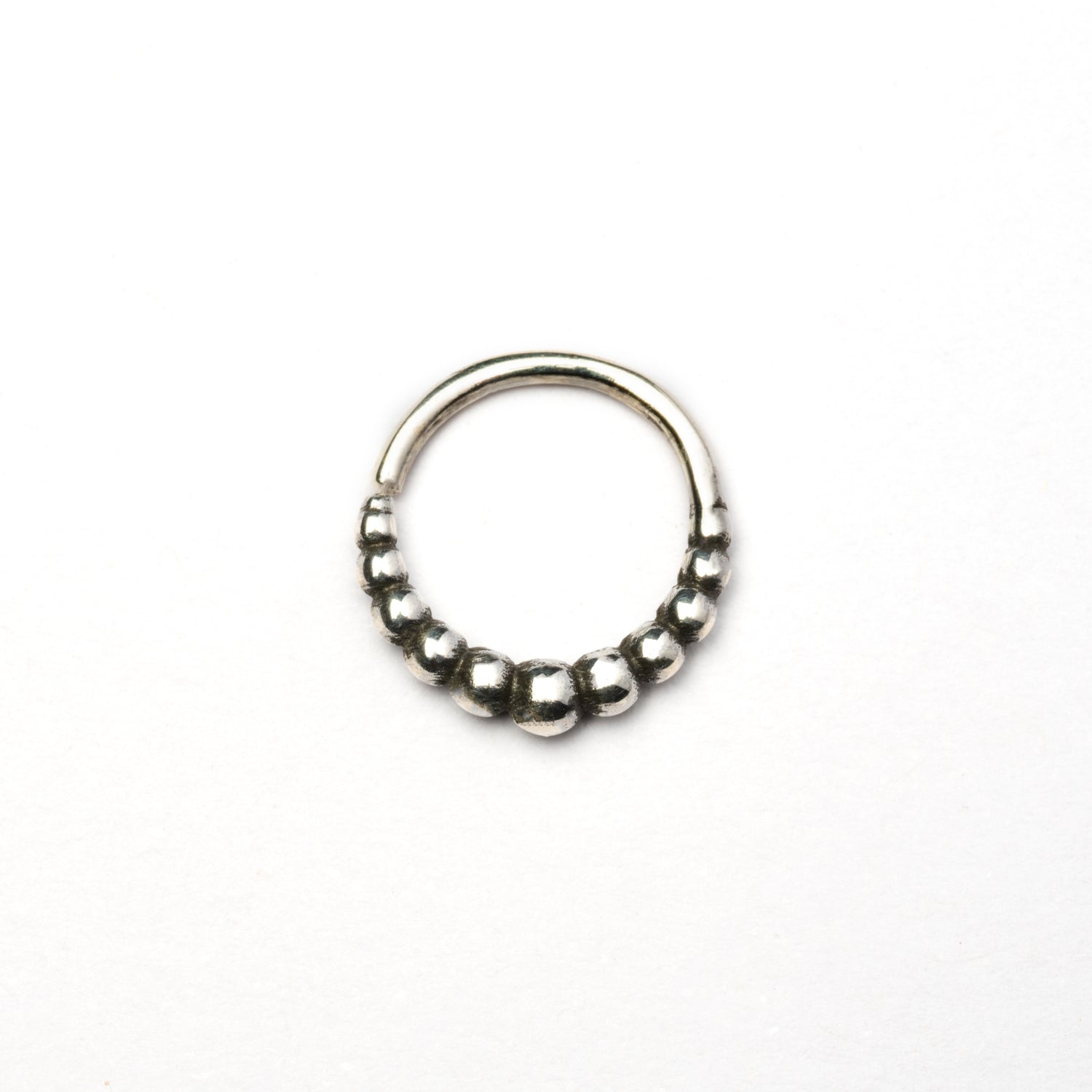 Sterling Silver Septum Ring frontal view