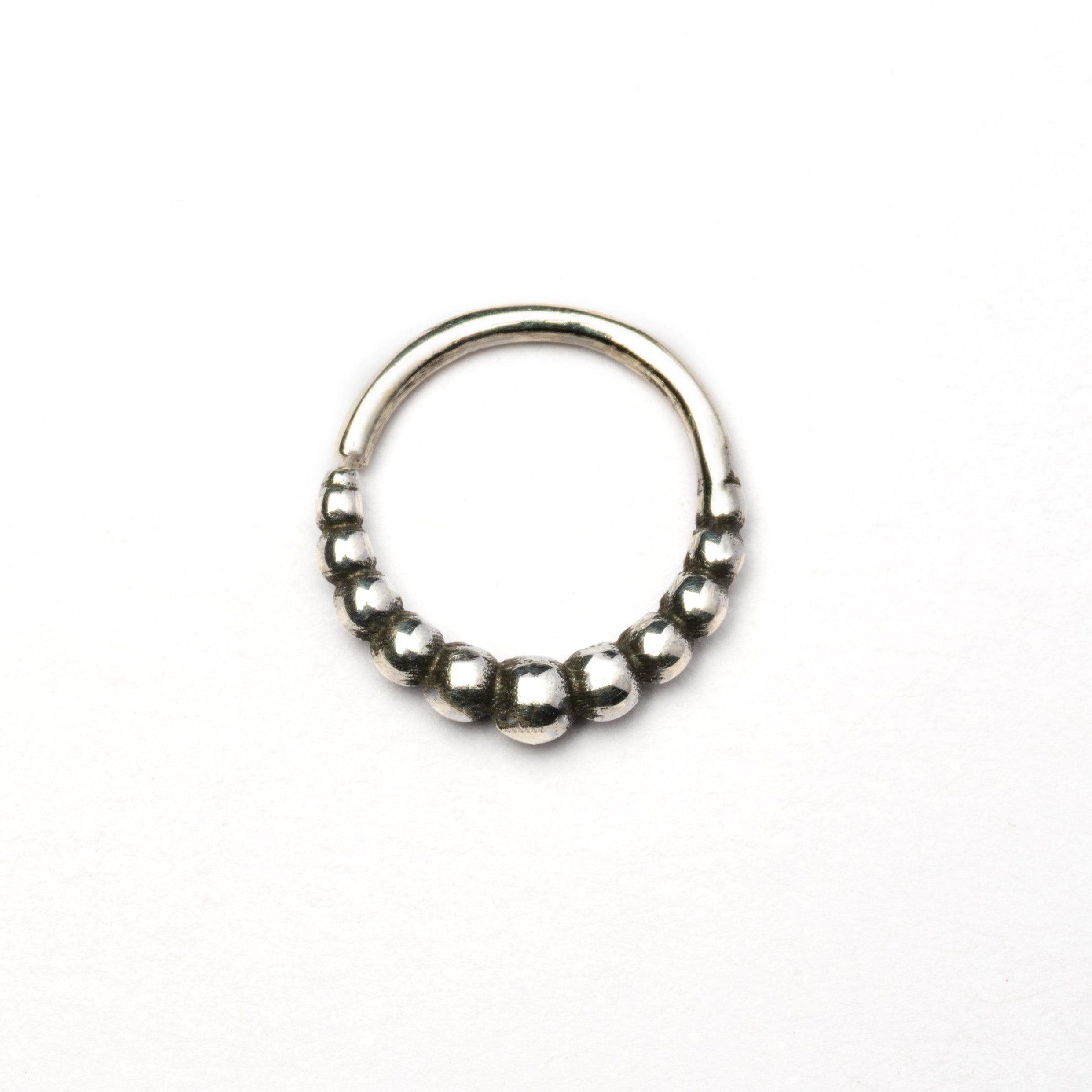 Sterling Silver Septum Ring frontal view