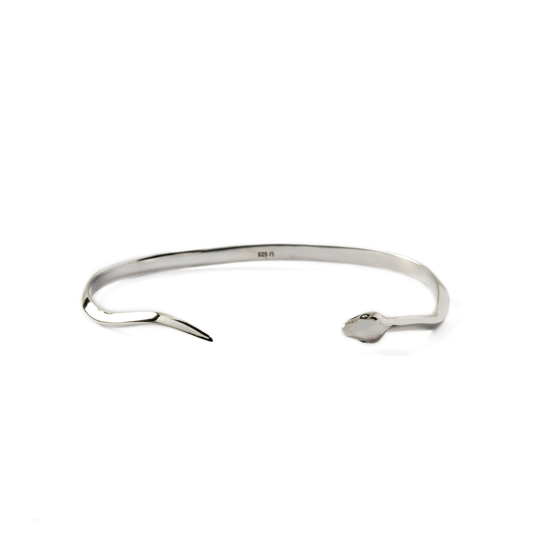 Silver Snake Cuff frontal view