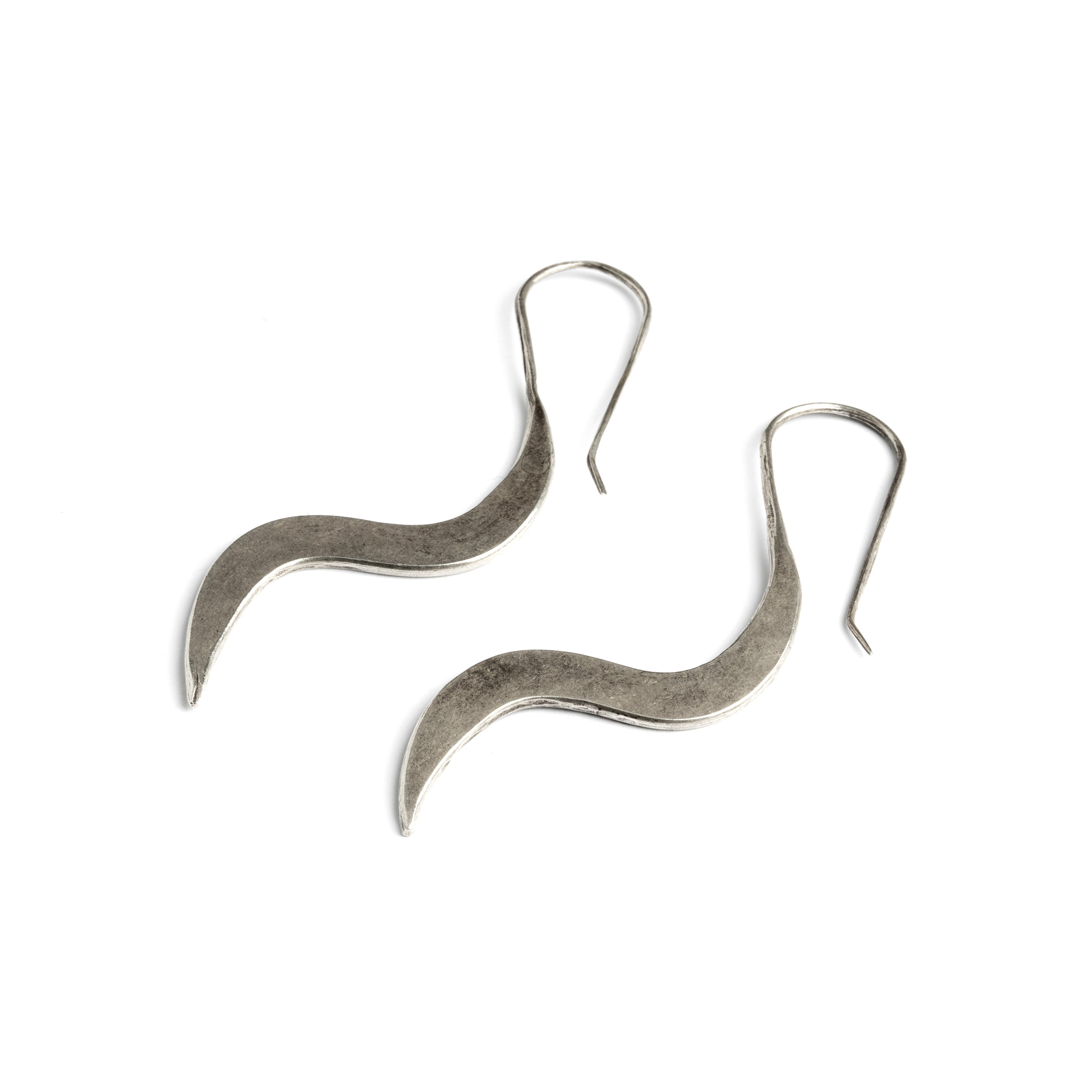 Silver Sway Earrings right side view