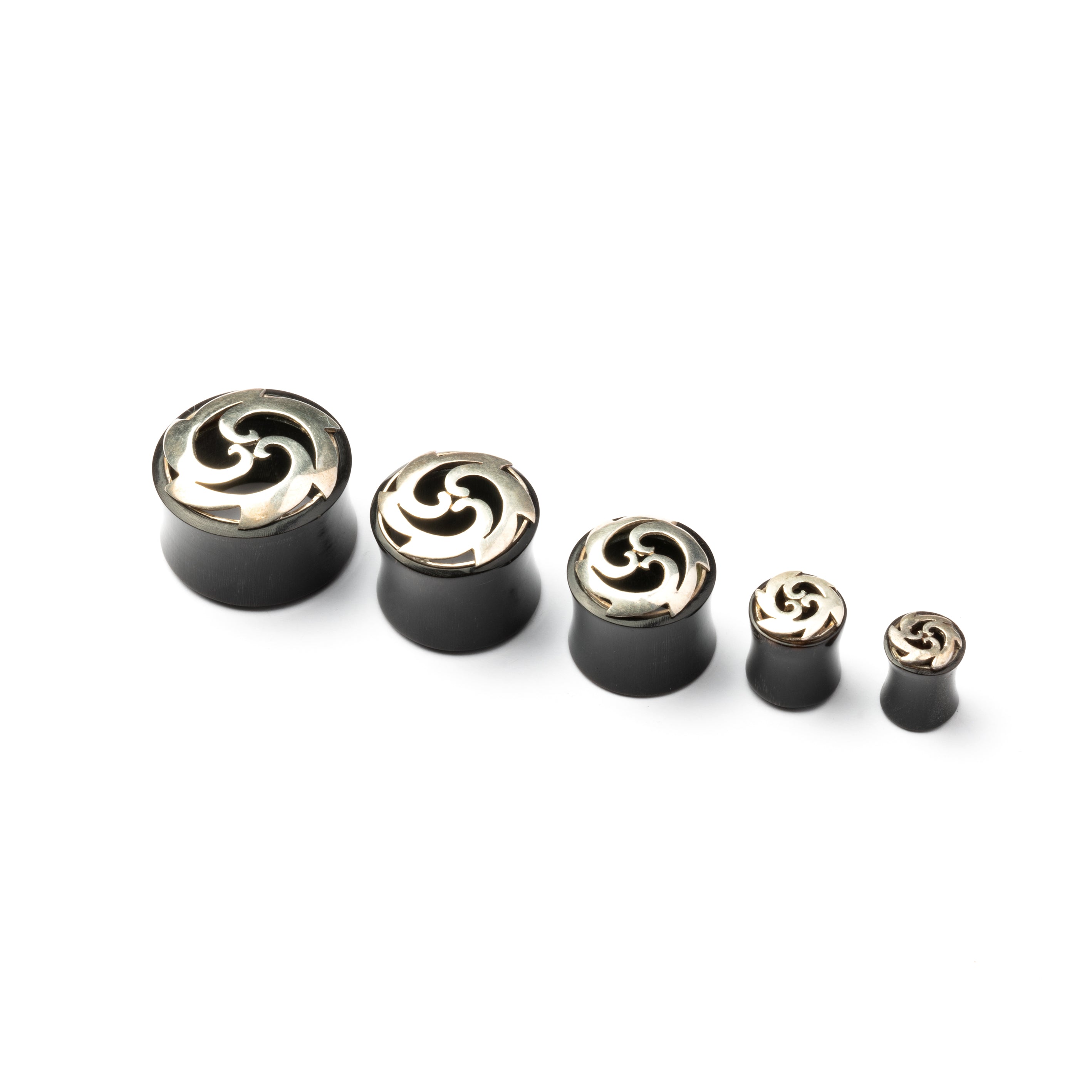 Silver Tomoe Ear Plug
