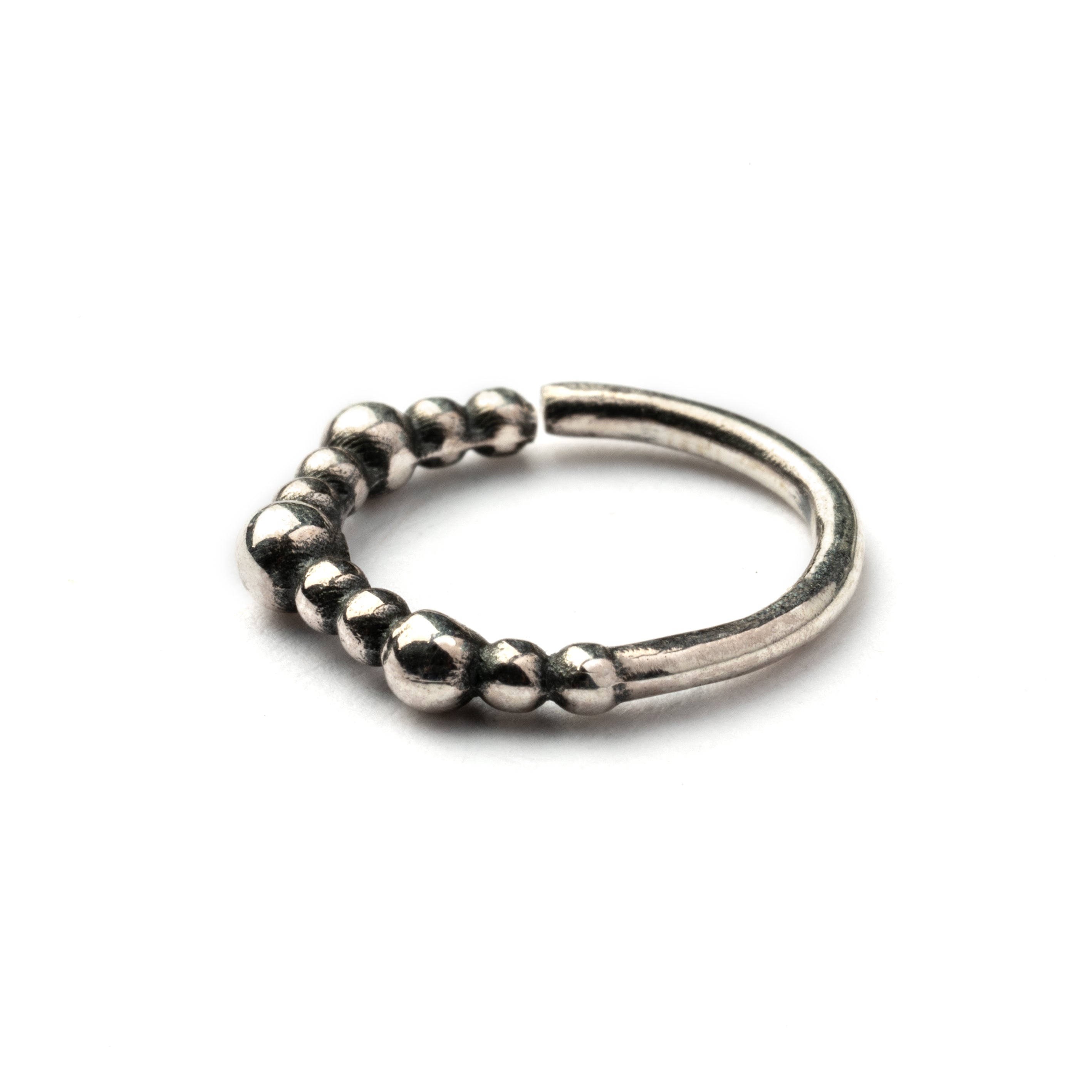 Shalini Silver Septum Ring side view