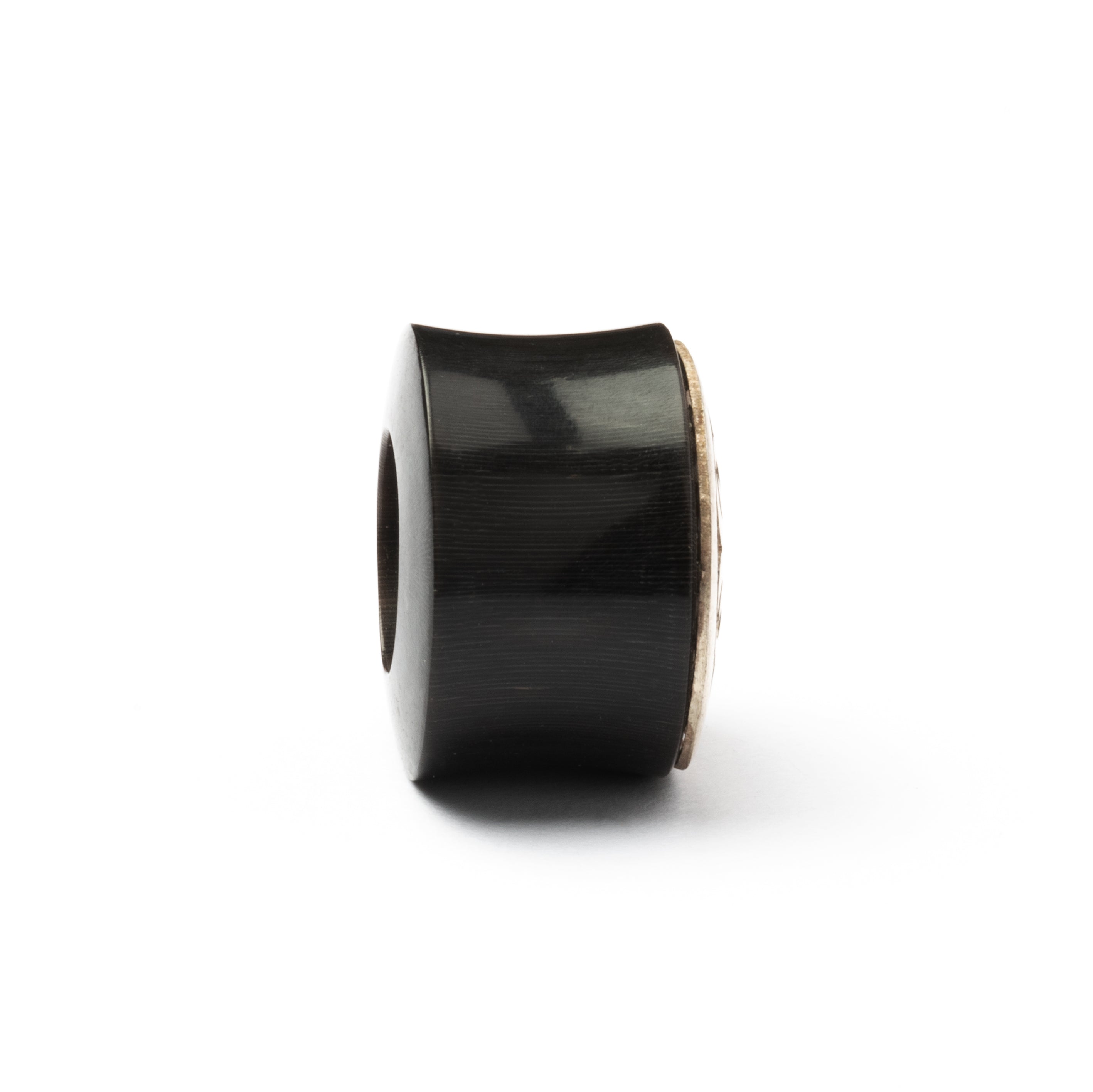 Silver Tribal Sun Horn Flesh Tunnel