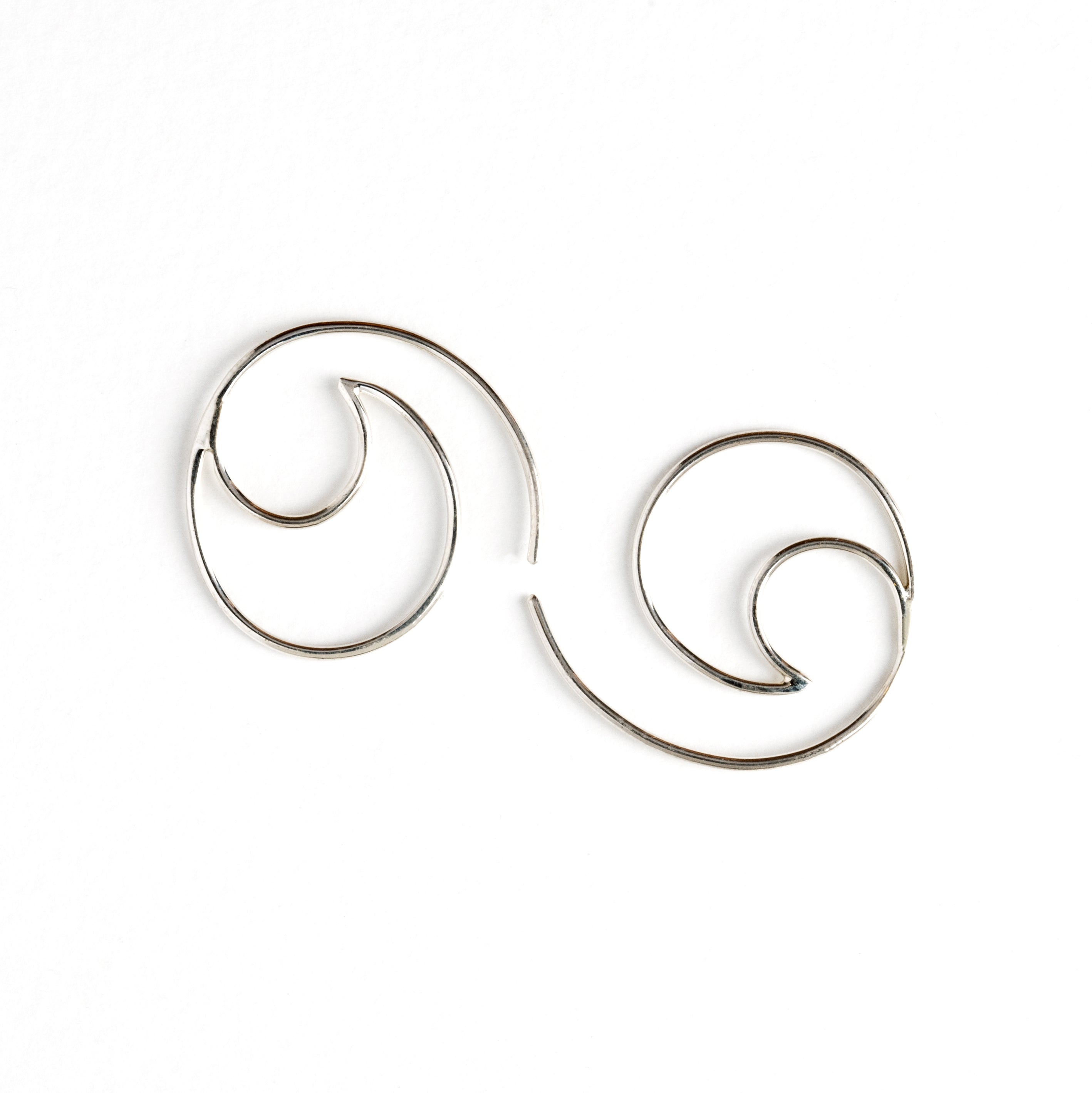 Open Crescent Earrings frontal view