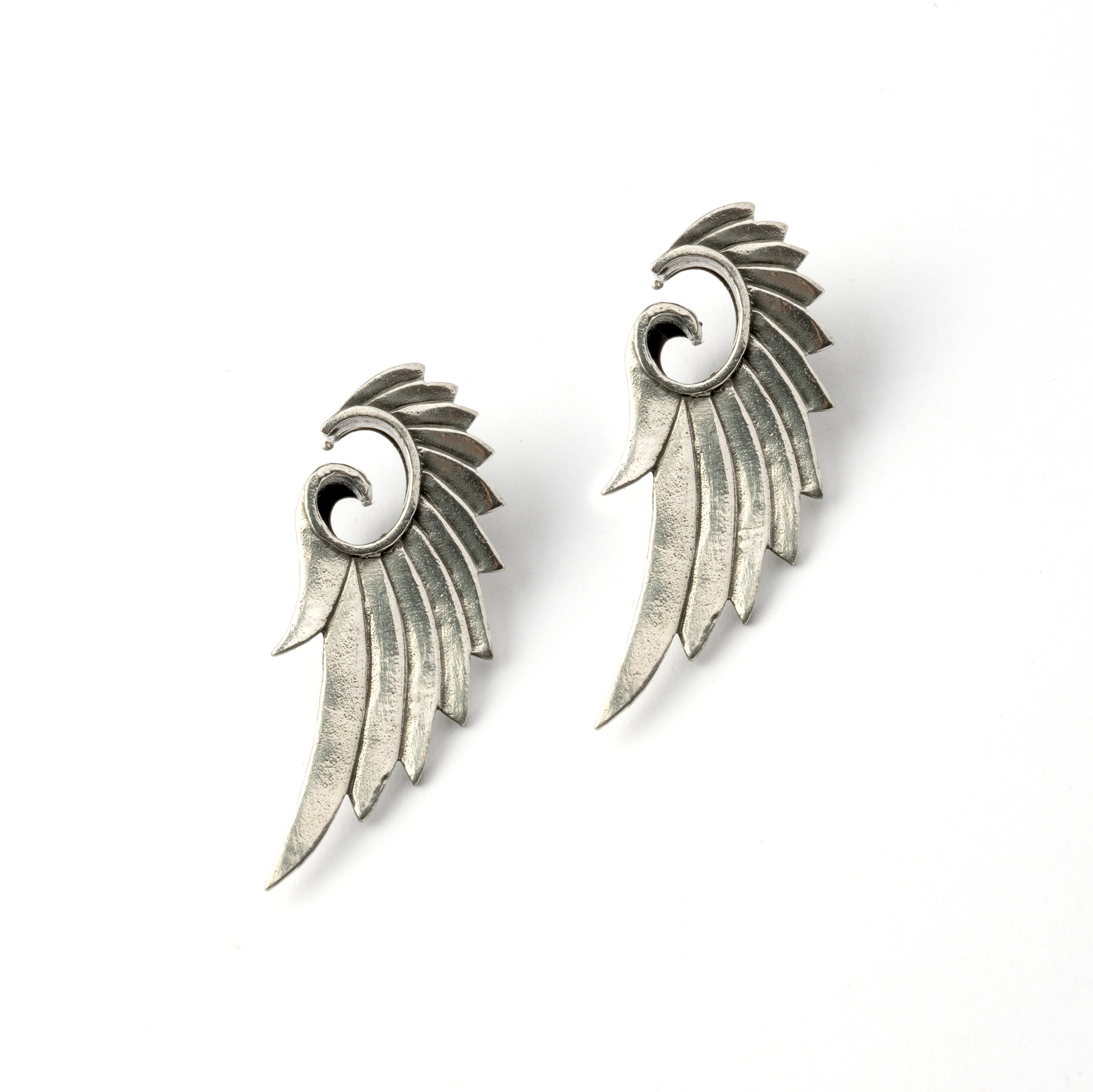 pair of Wing flesh tunnels for stretched ears frontal view