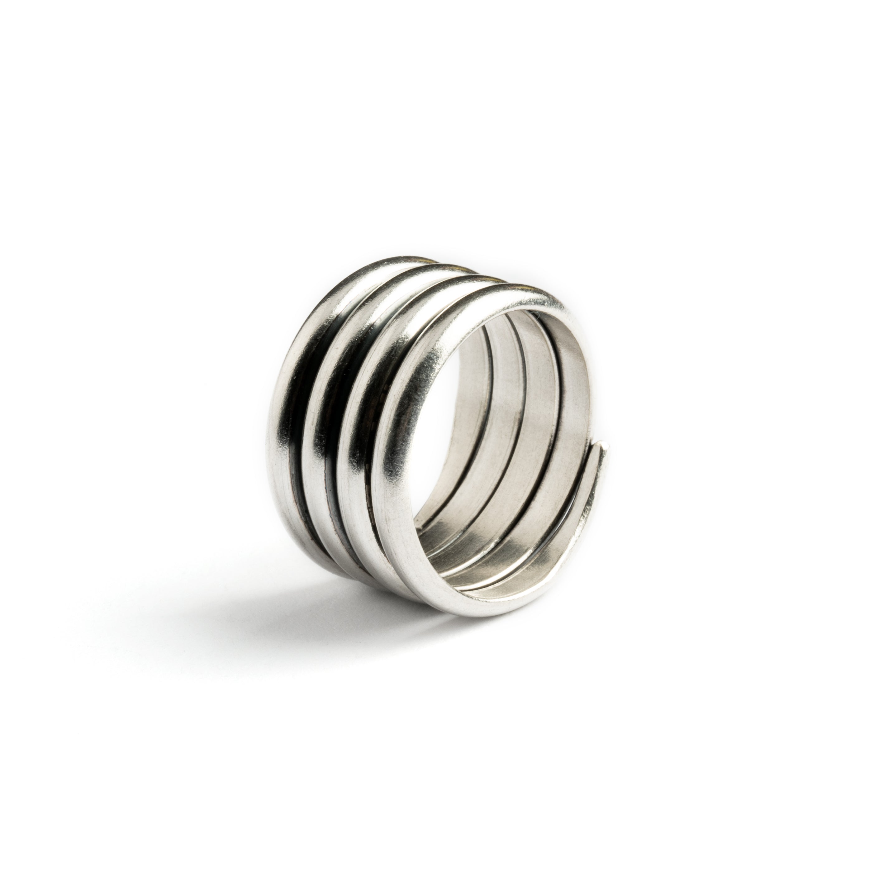 Silver Wraparound Ring side view