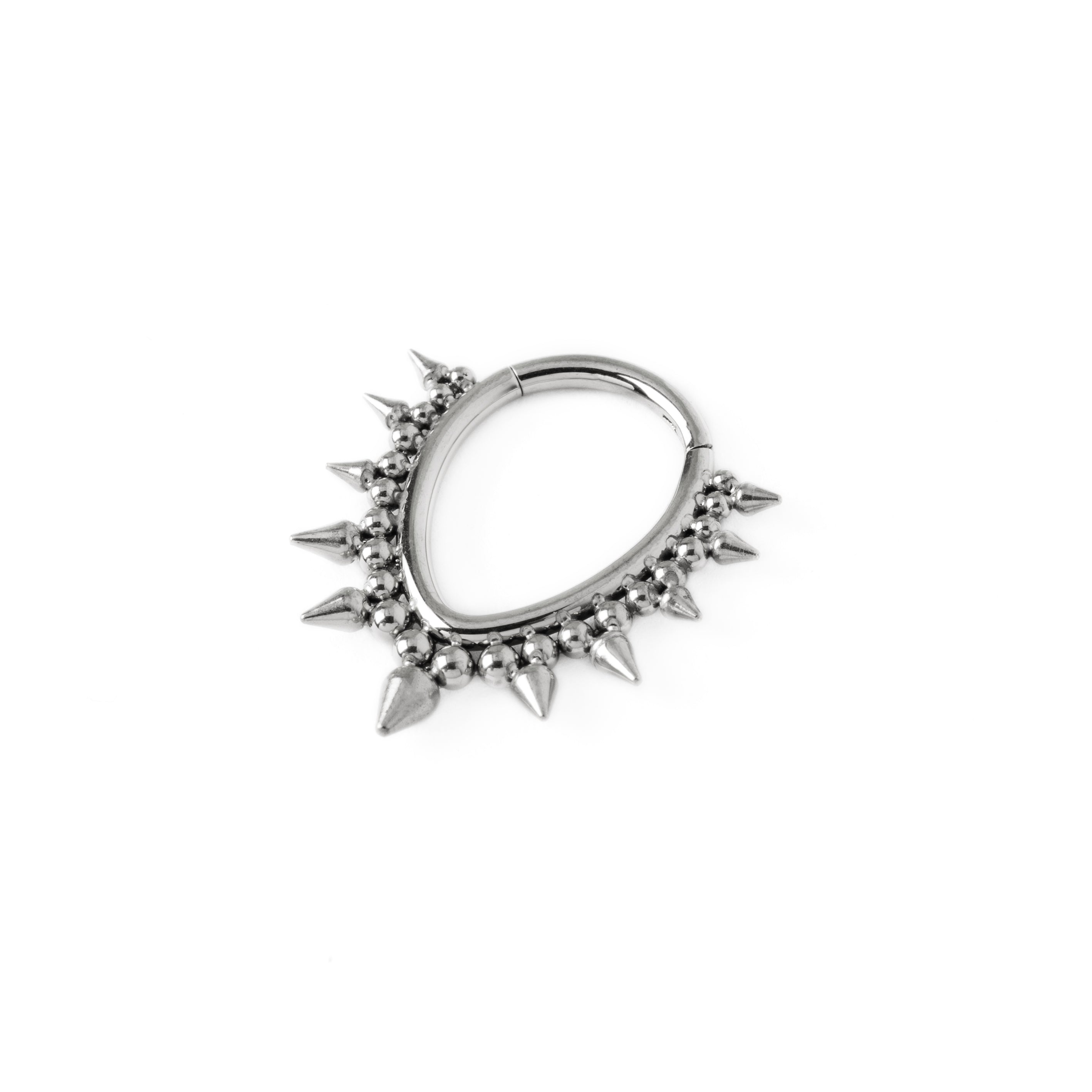 Spiky Brenna septum clicker left side view