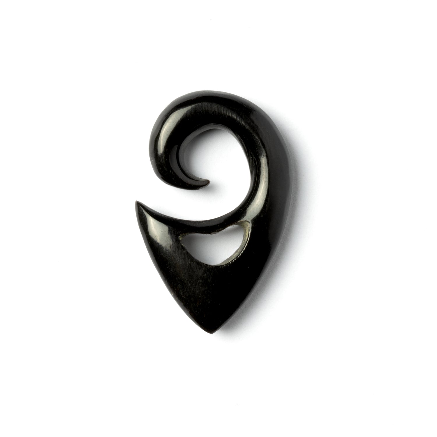 Spiralling Top Triangular Ear Stretchers - Horn